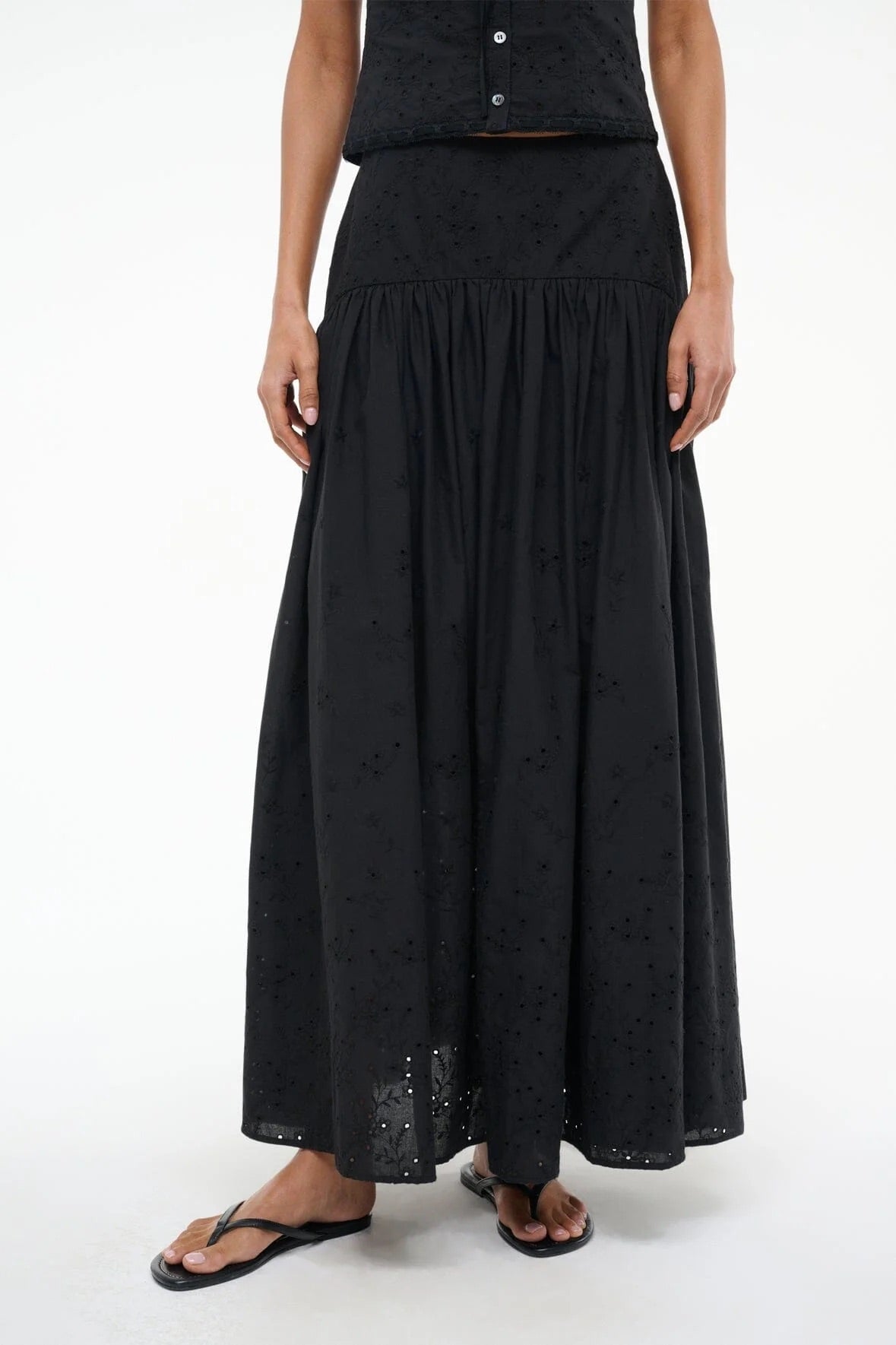 Procida Skirt Black Eyelet