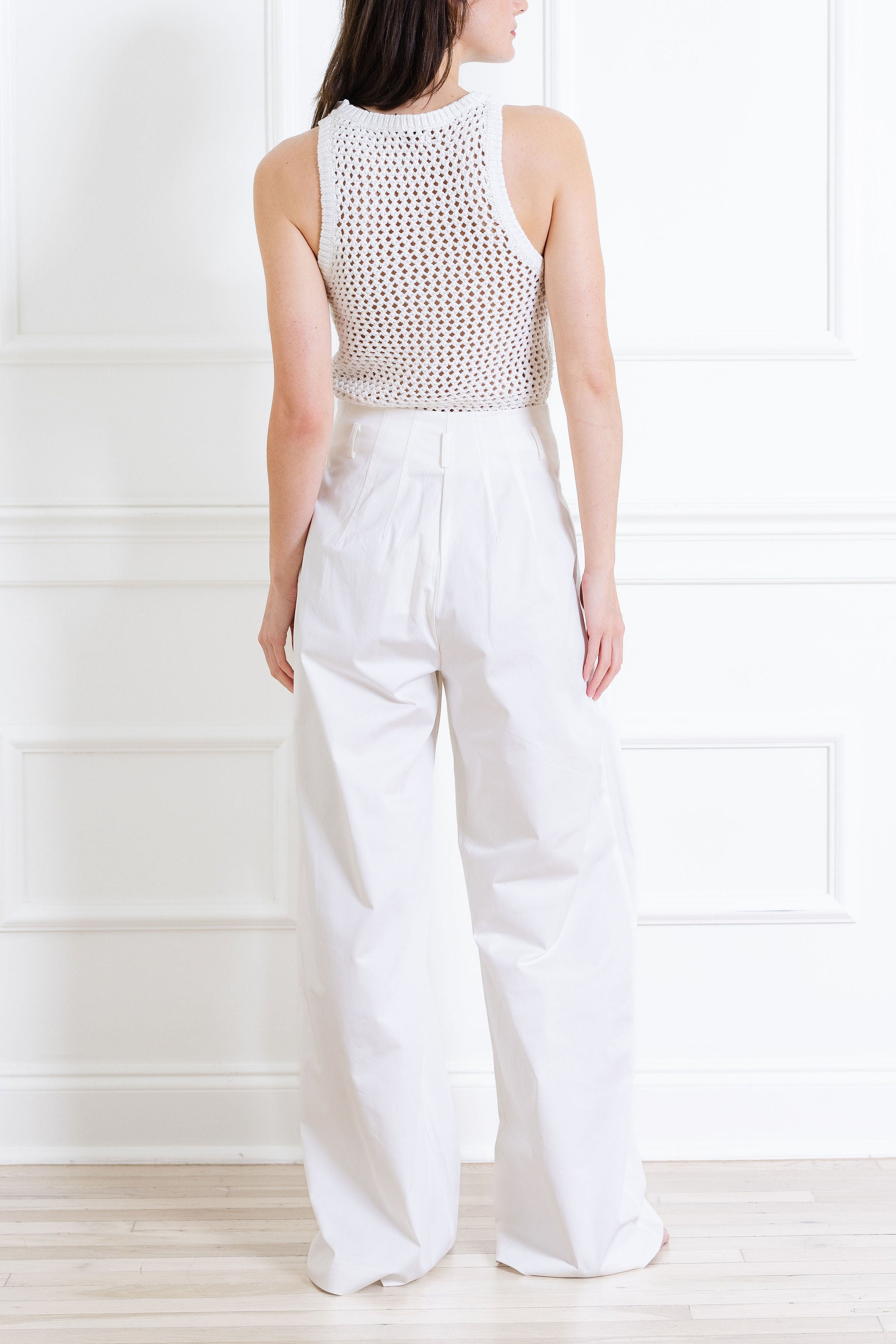 Cotton Paperbag Waist Trousers