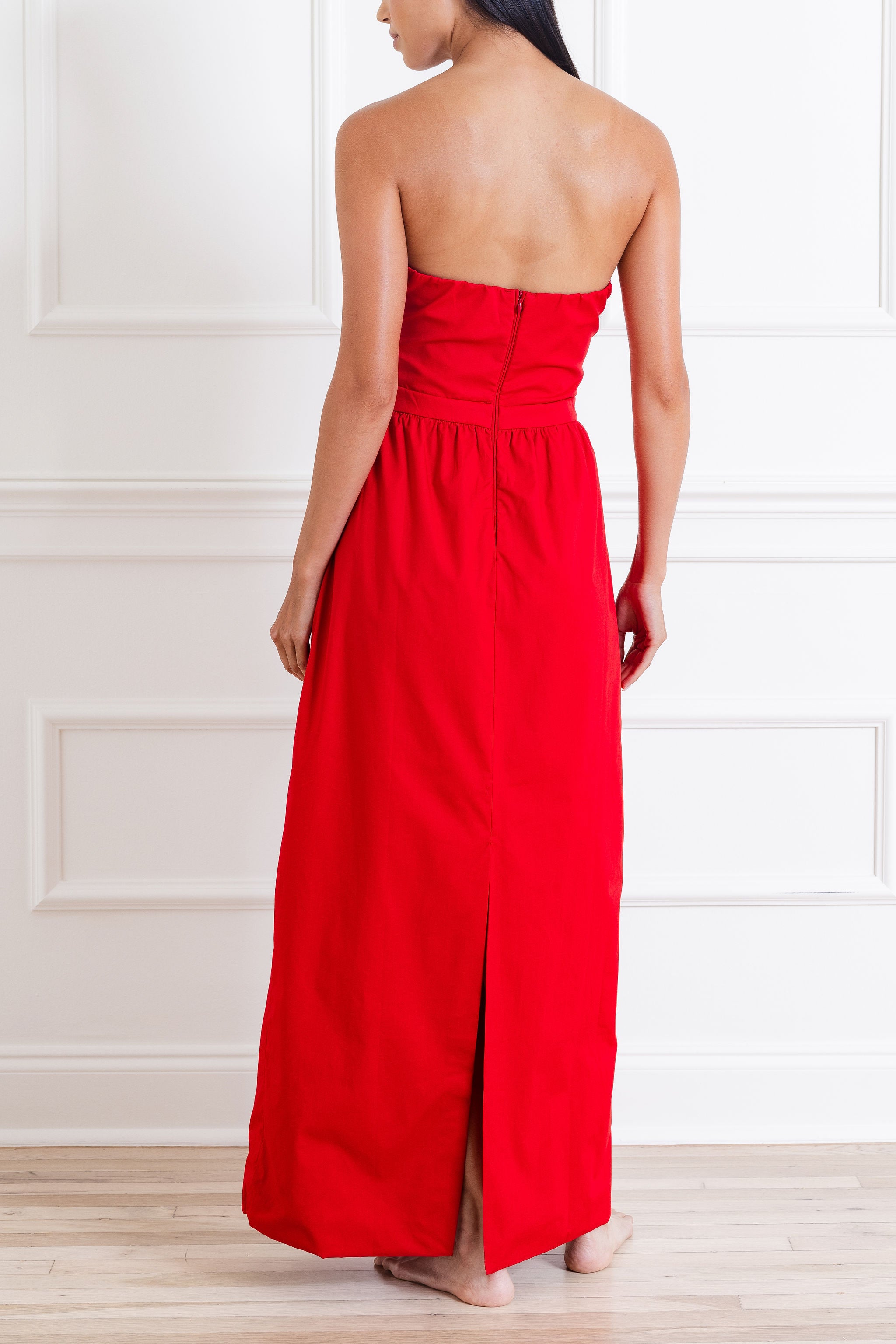 Solid Double-Knot Long Dress