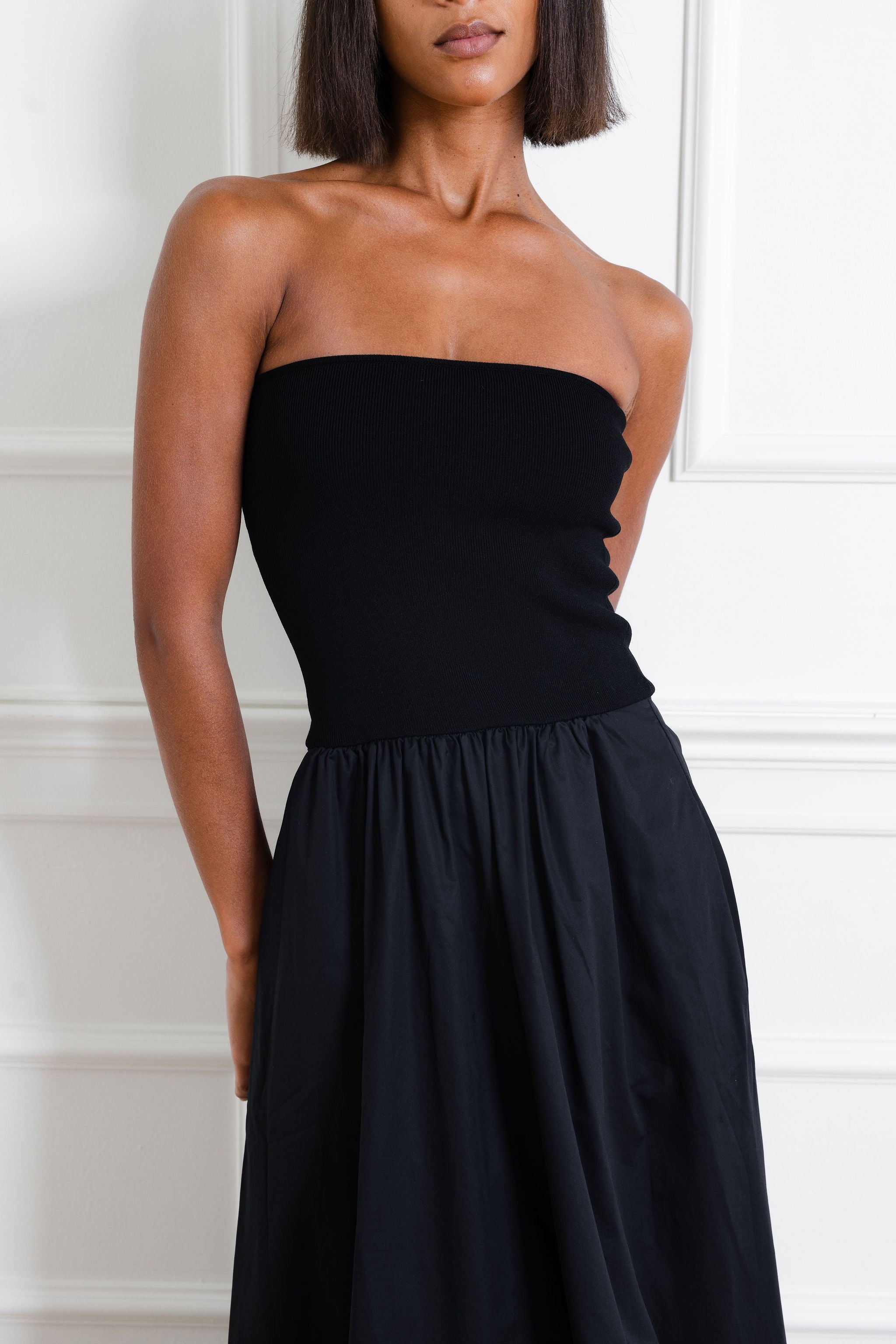 Black Strapless Dress