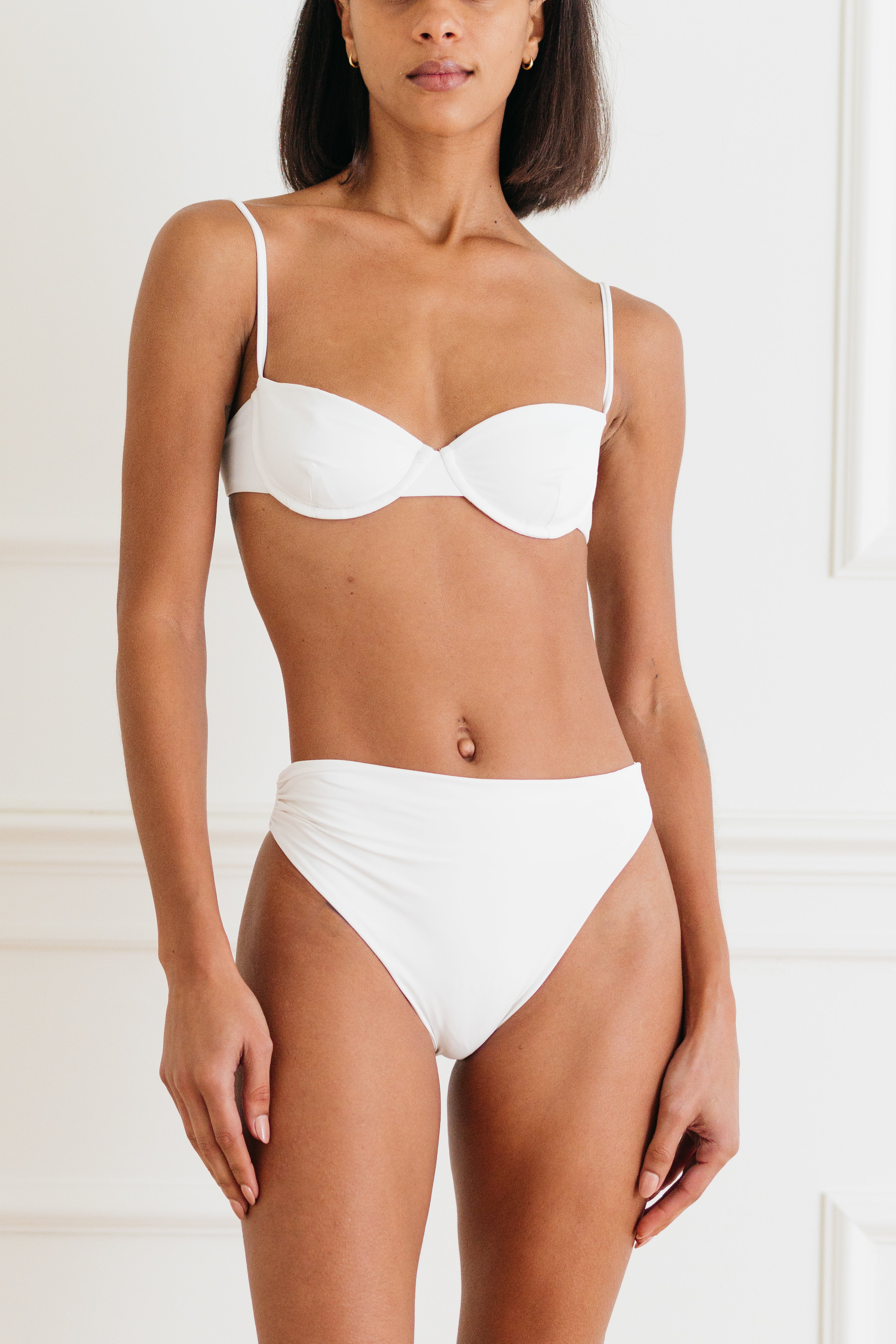 The White Balconette Underwire Bikini Top