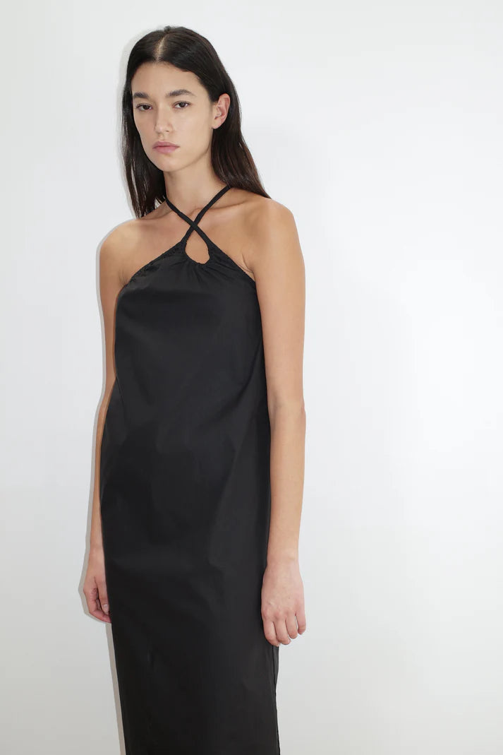 Keyhole Midi Dress Black