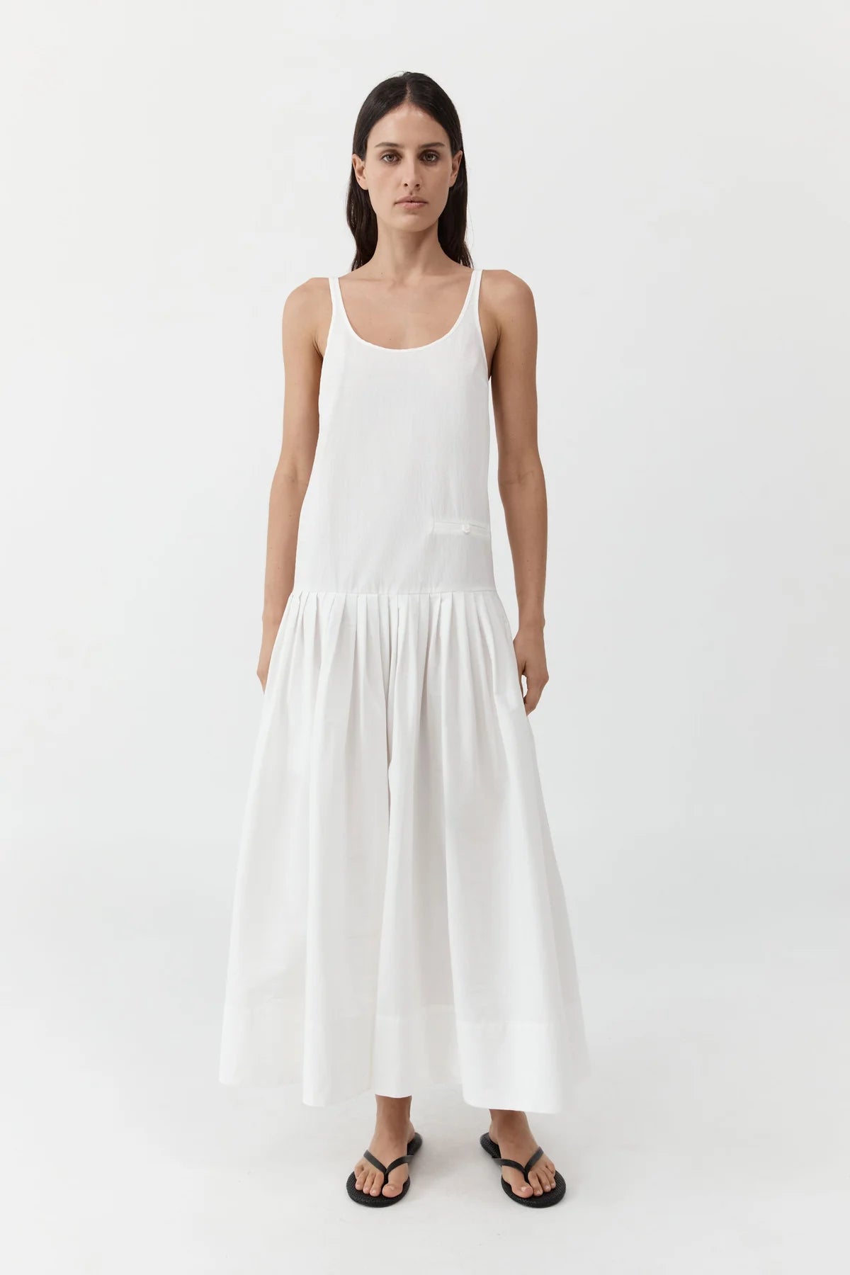 Relaxed Pleat Dress
