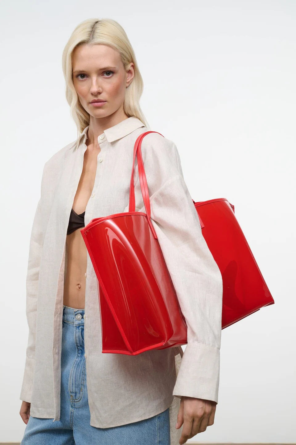 Christos Large Tote Red Rose