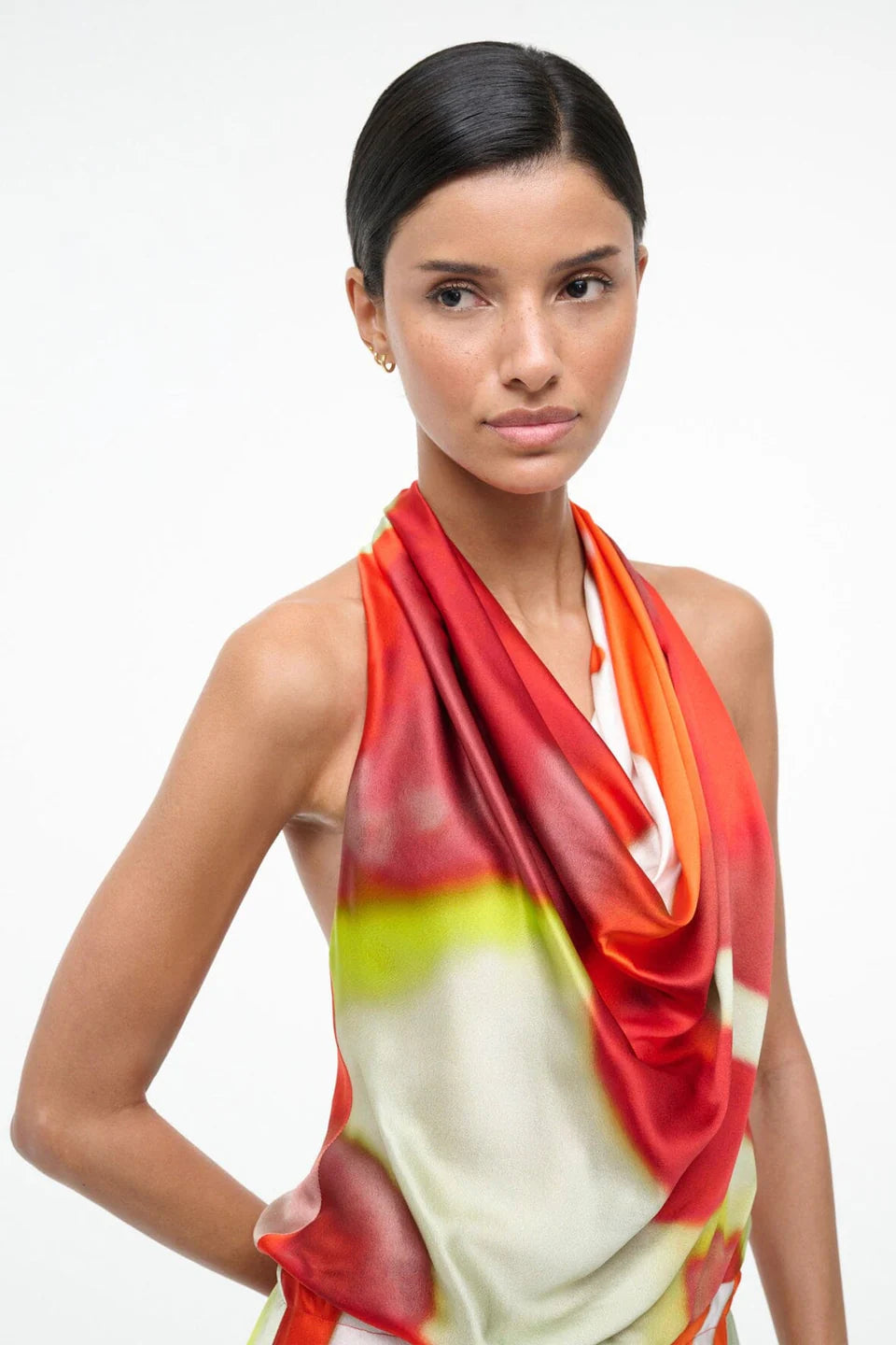 Liora Silk Dress Red Zone