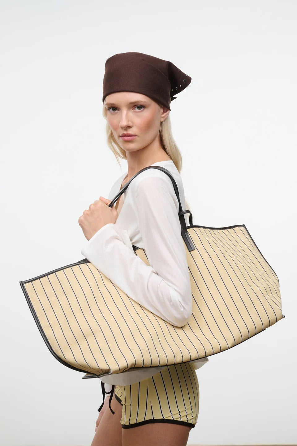 Christos Large Tote Monday Stripe