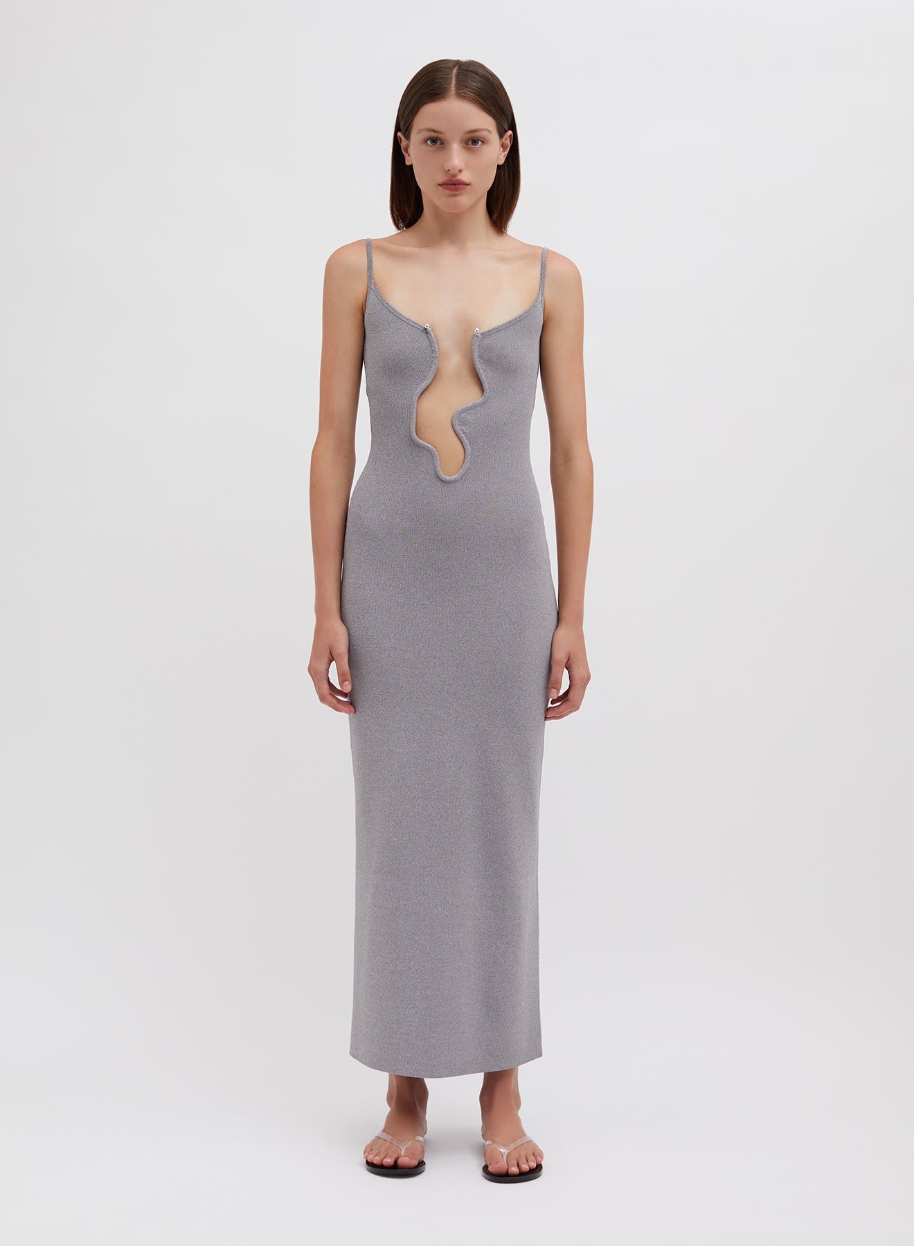 Salacia Grey Marble Wire Column Dress