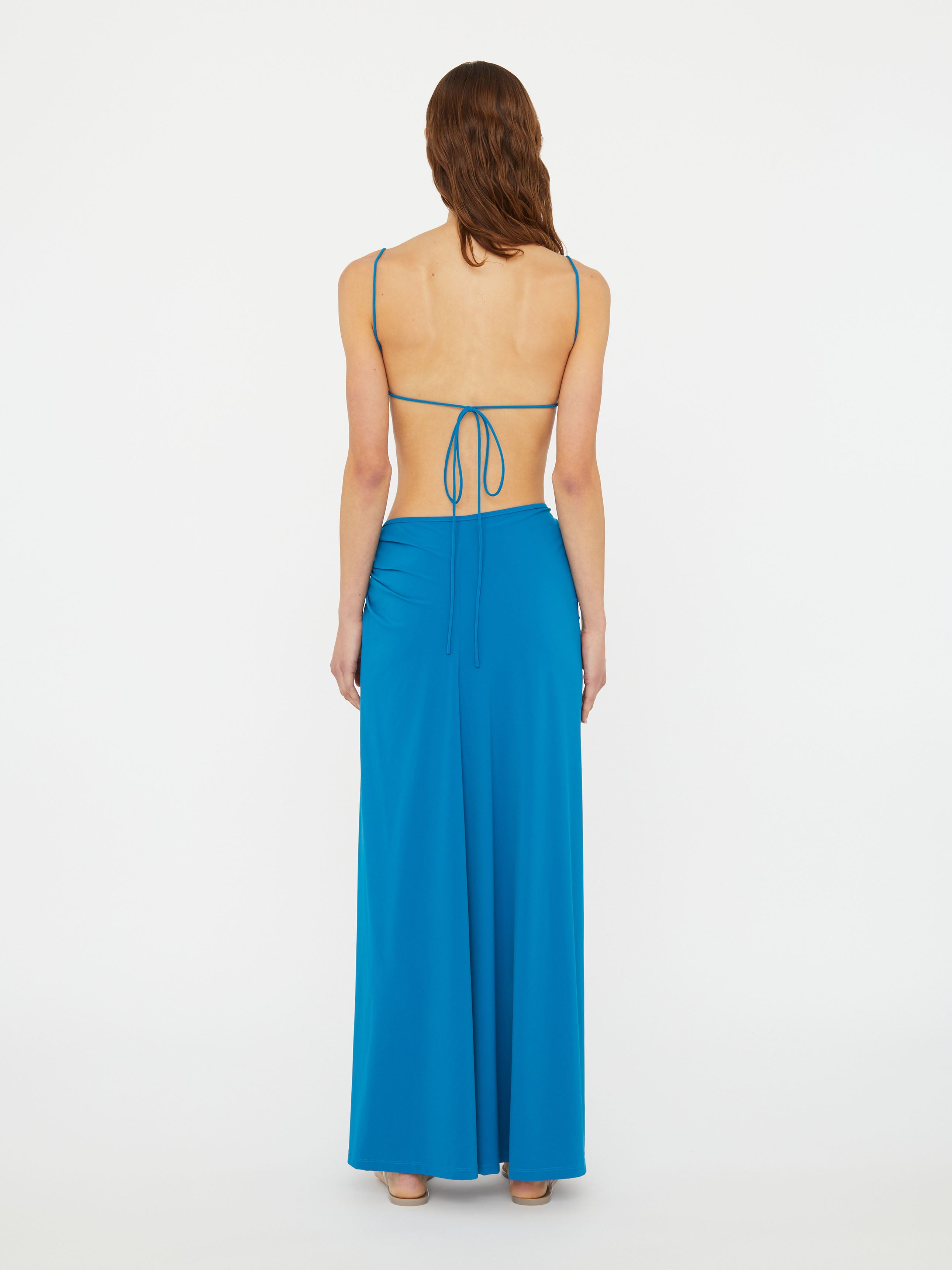 Ruched Orbit Split Skirt