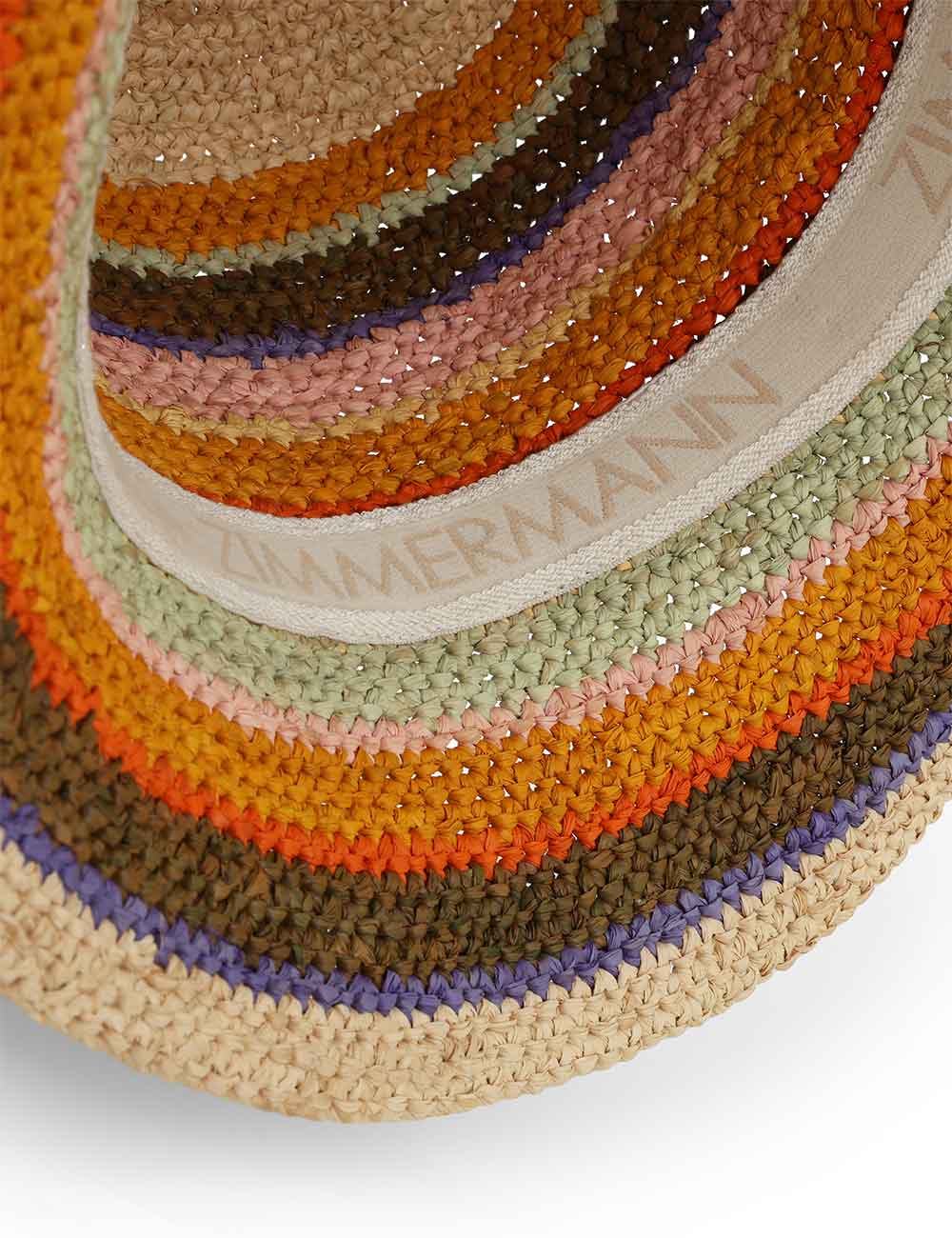 Stripe Raffia Bucket Hat