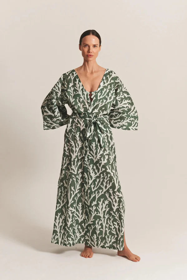Long Kimono Jungle Coral