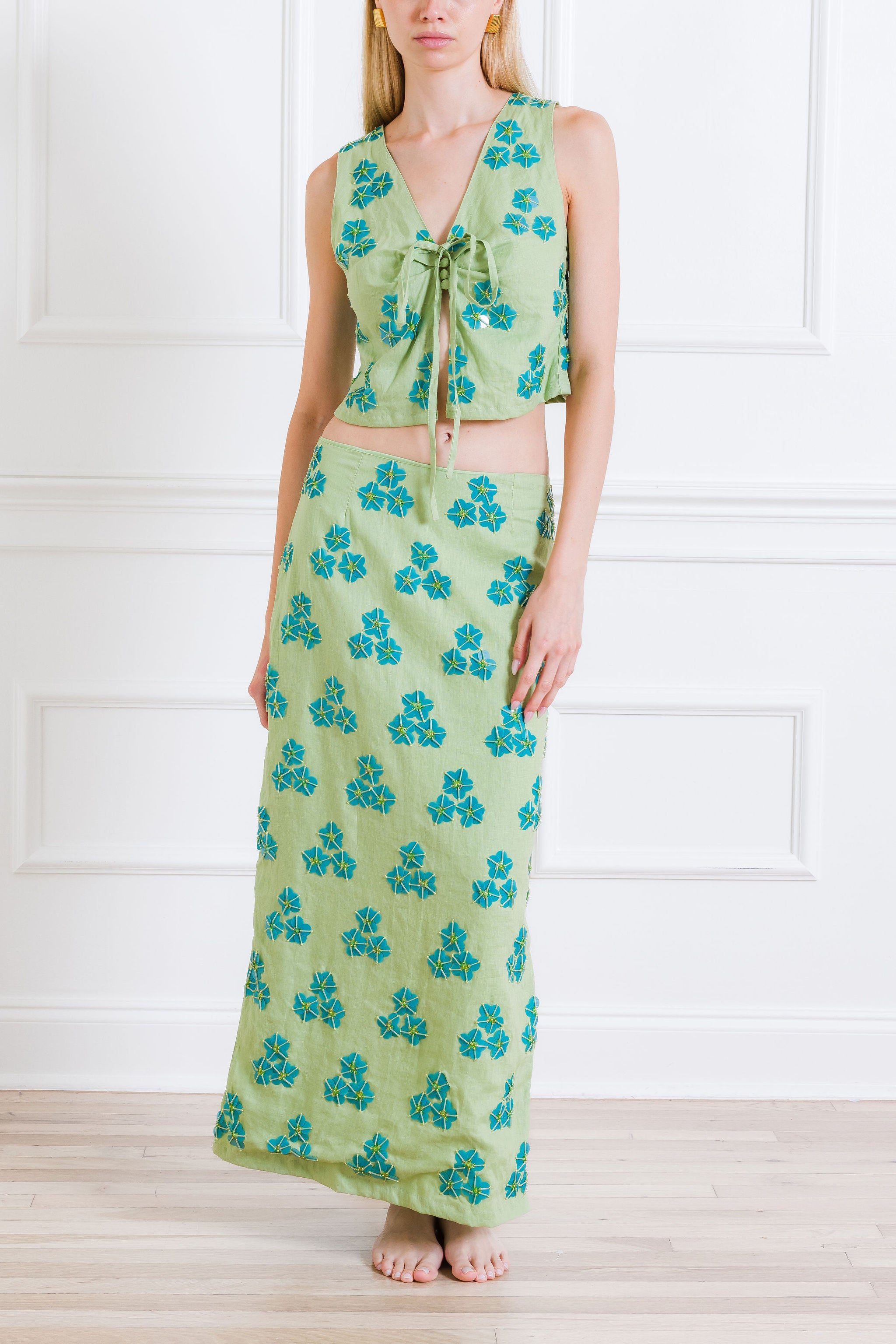 Sequin Maxi Skirt