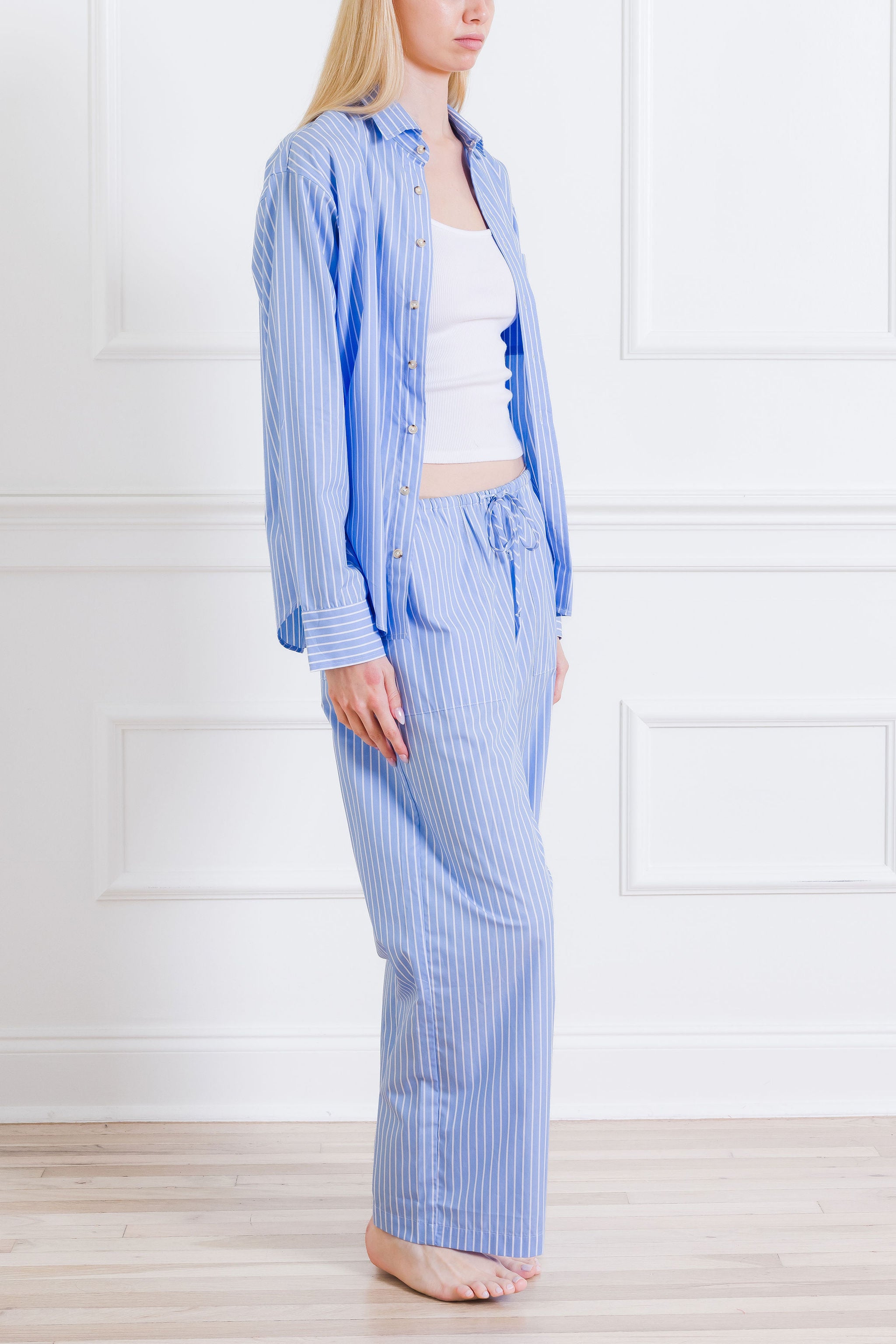 Sky Stripe Poplin Shirt