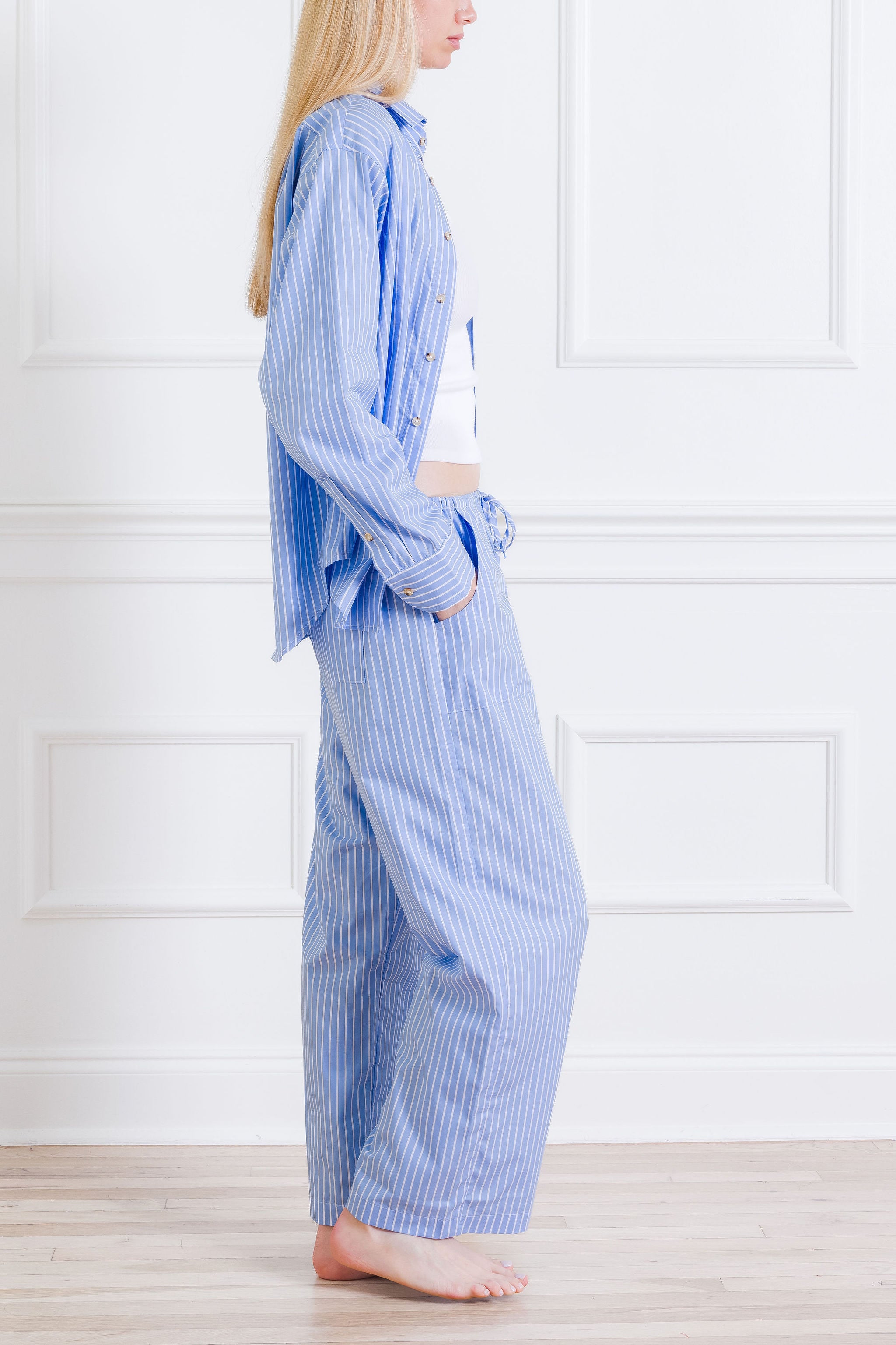 Sky Stripe Poplin Shirt