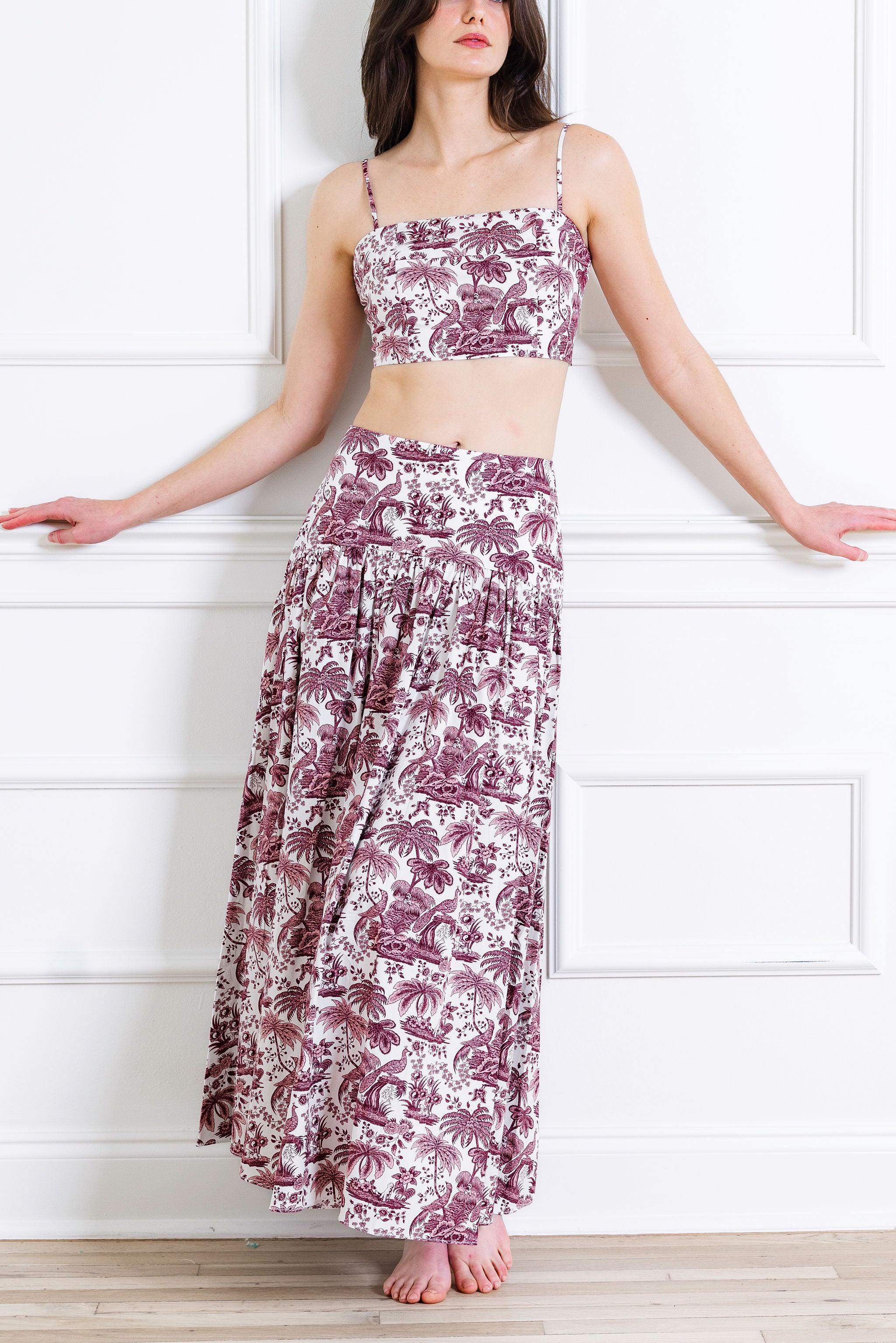 Procida Skirt Bordeaux Toile