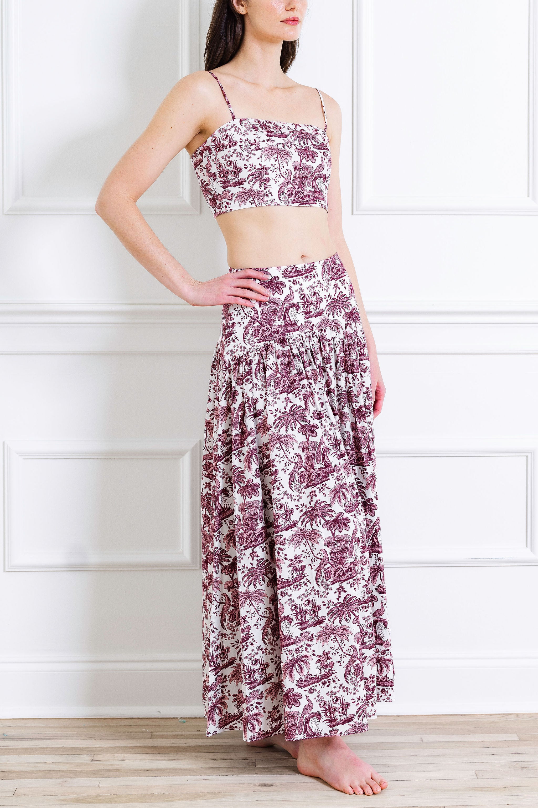 Procida Skirt Bordeaux Toile