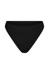 Draped Asymmetric Midi Bikini Bottom Black