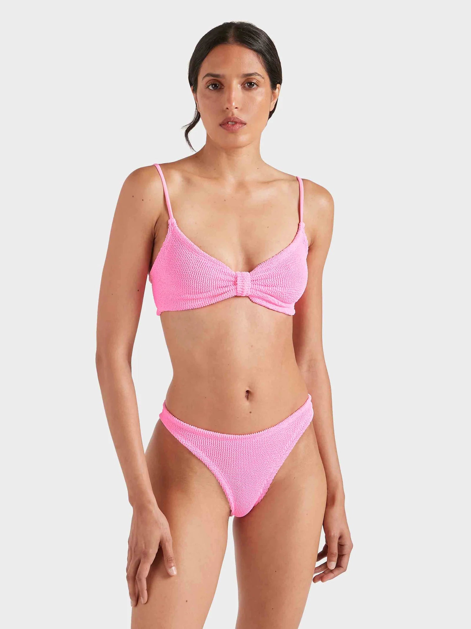 Alicia Seersucker Bikini Bubblegum