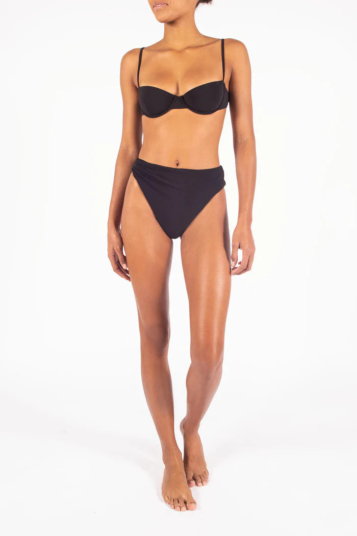 Balconette Underwire Bikini Top Black