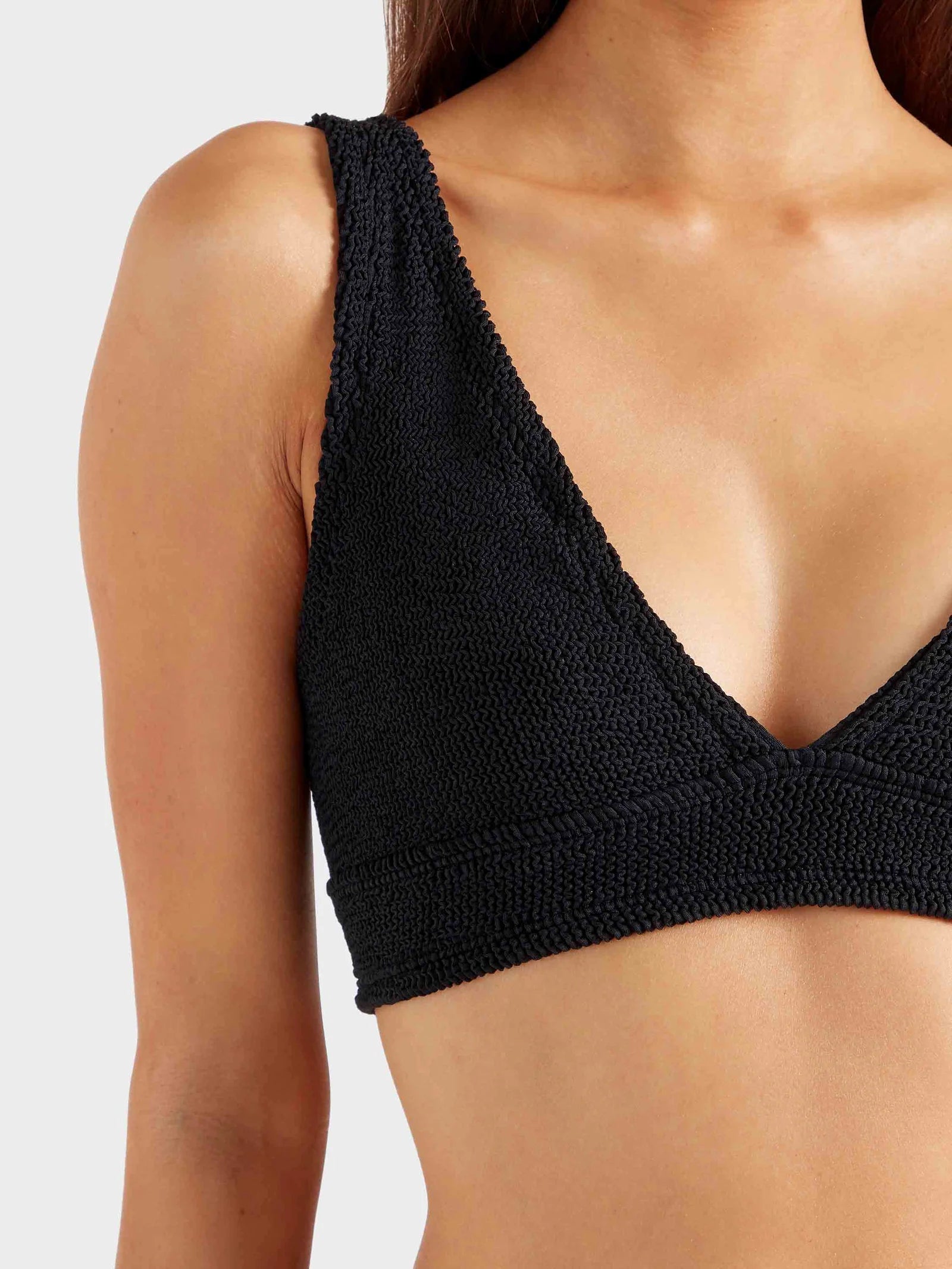 Angel Seersucker Bikini Black