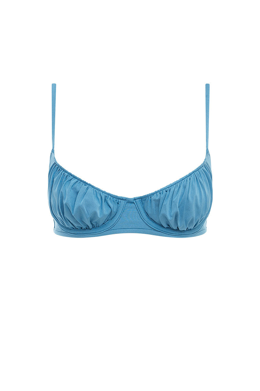 Ruched Cup Capri Balconette Bikini Top