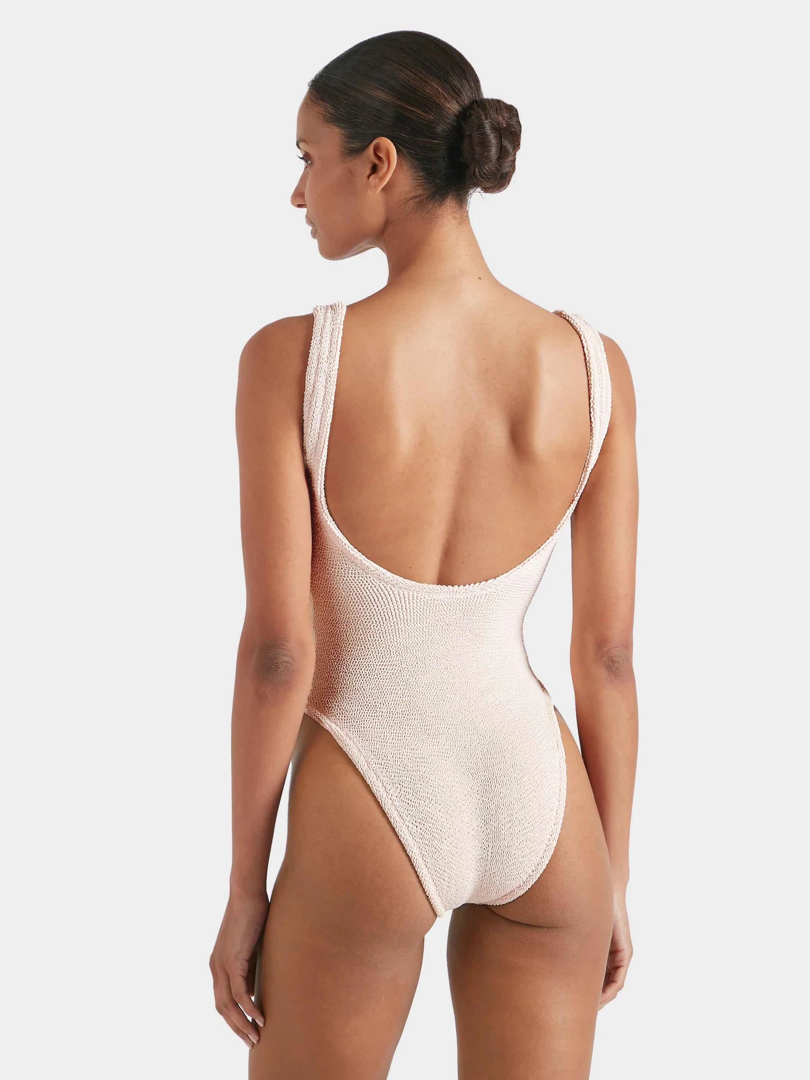 Celine Seersucker One Piece Swimsuit Blush