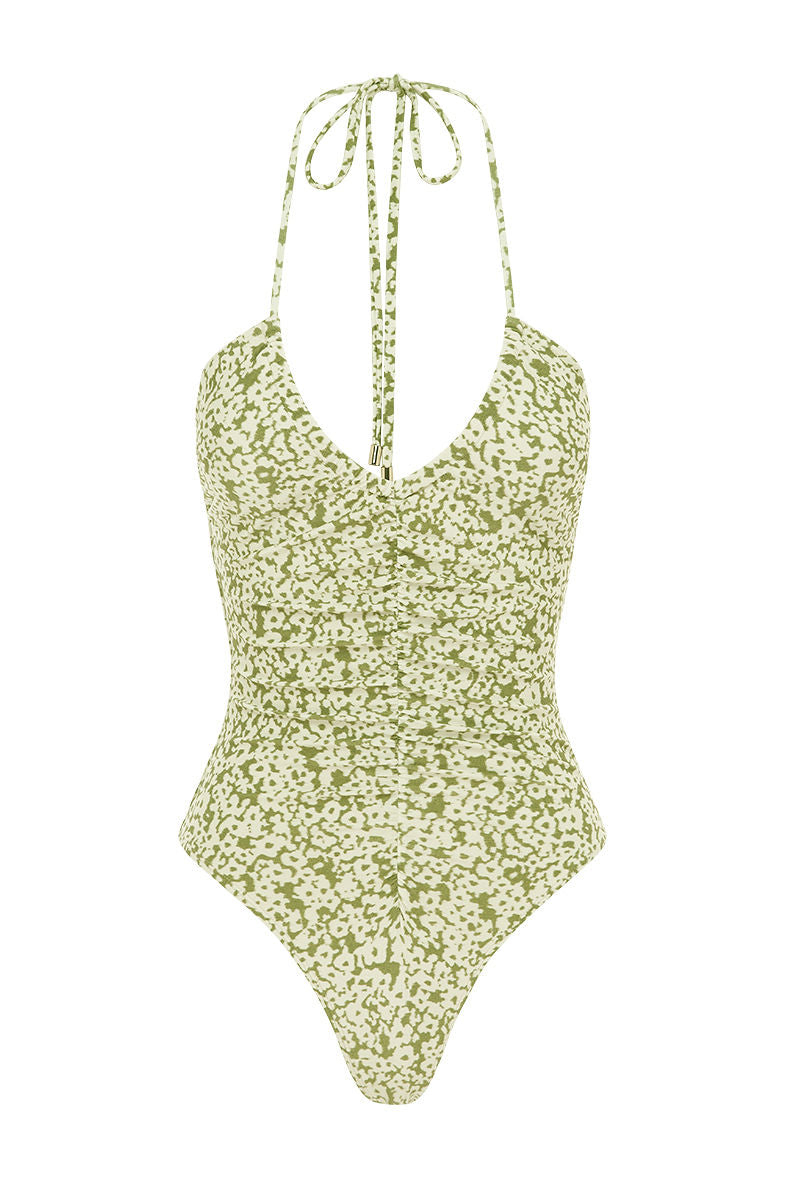 Ruched Vacation One Piece Swimsuit