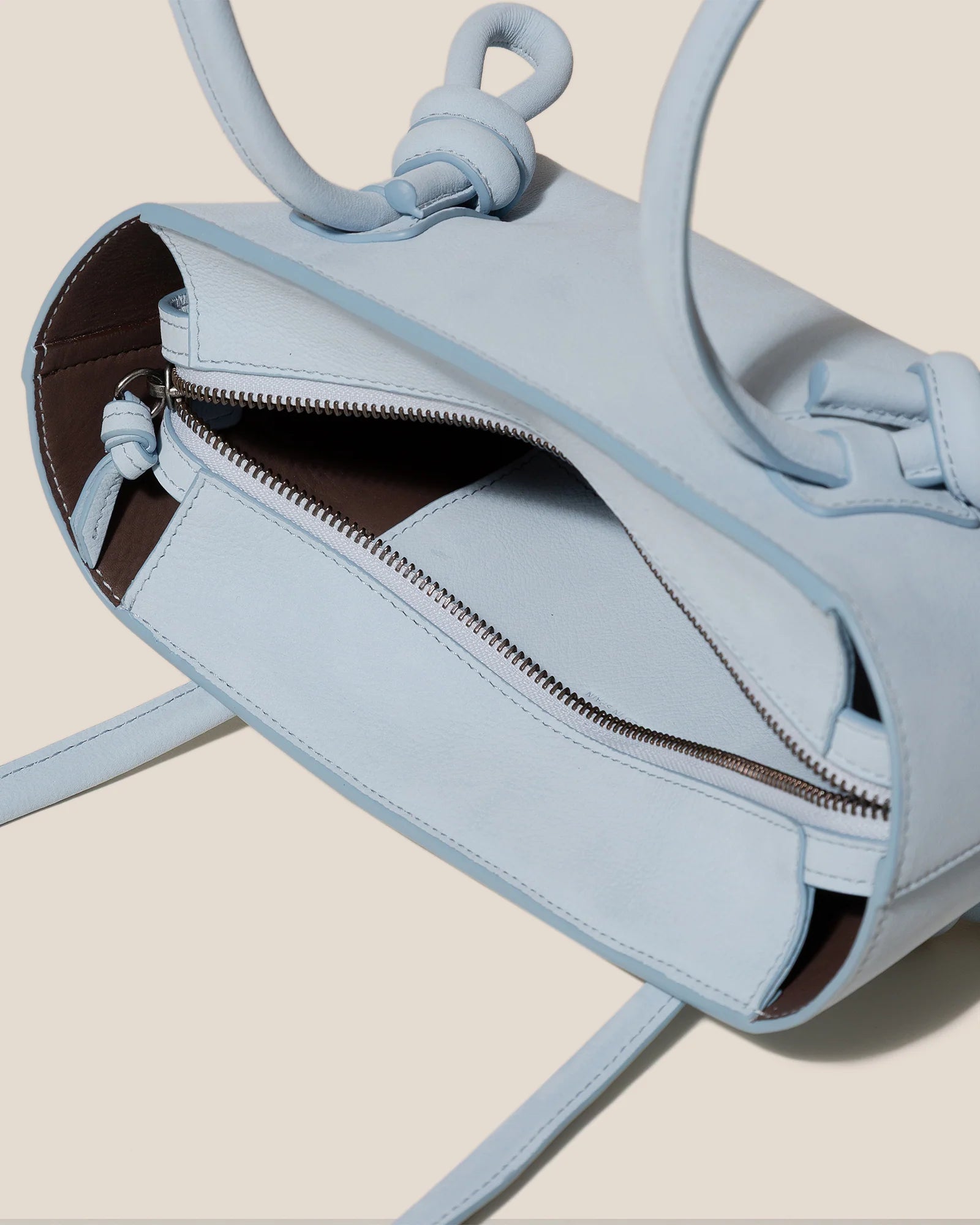 Fleca Mini Shoulder Nobuck Bag Baby Blue