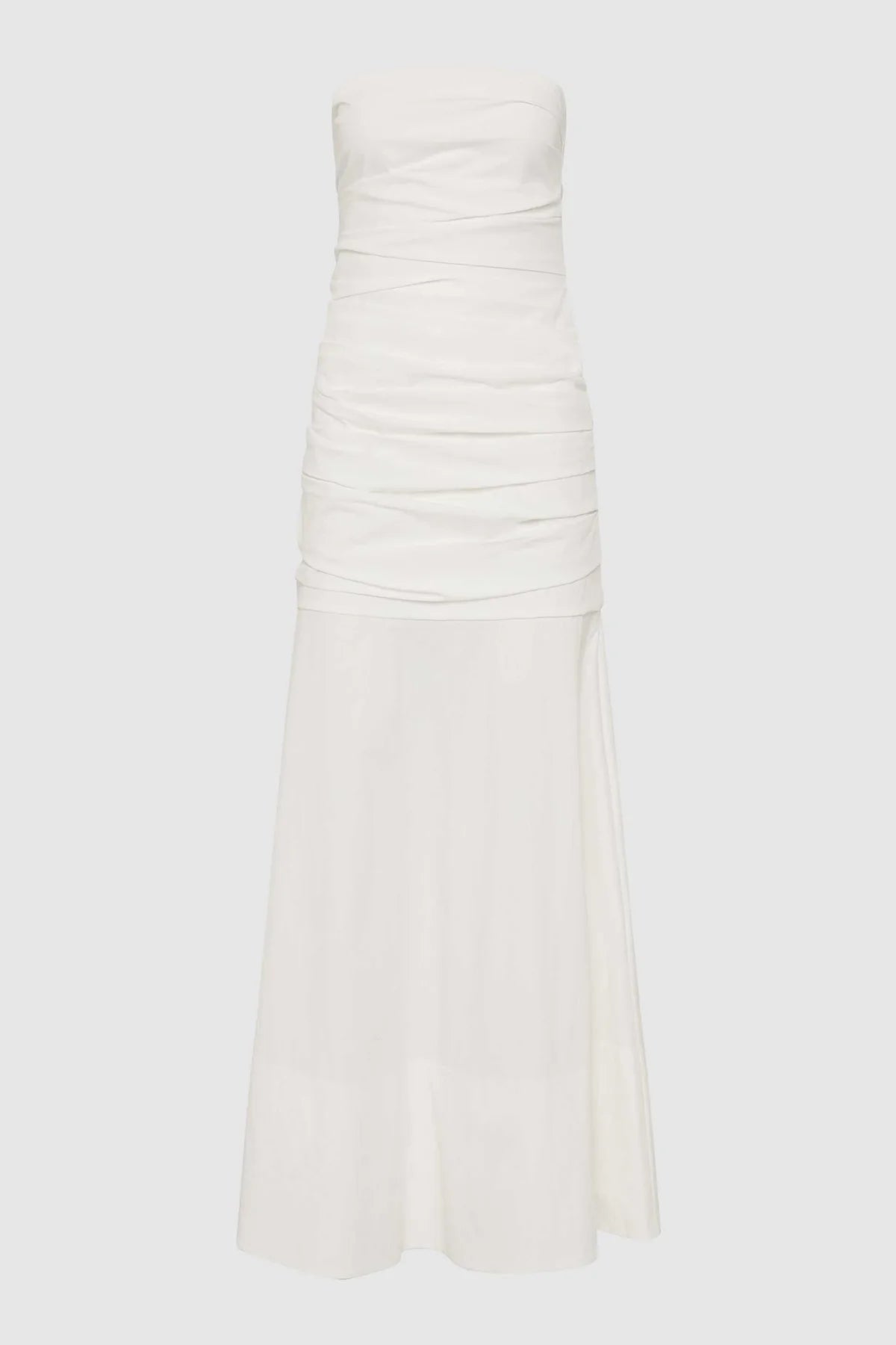 Gathered Strapless Longline Dress