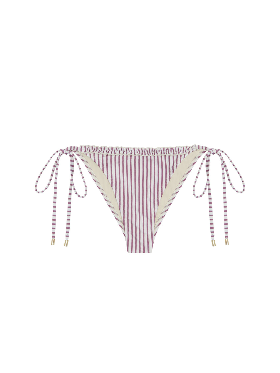 Ruffle Essential String Bikini Bottom Muave