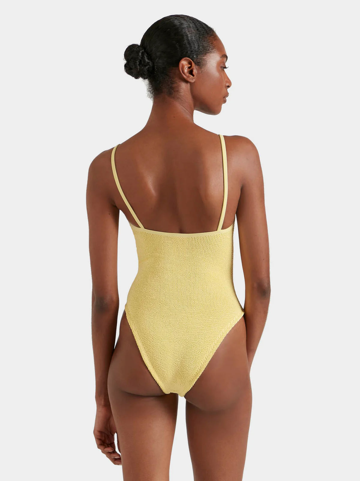 Mia Beaded Seersucker One Piece Swimsuit Butter