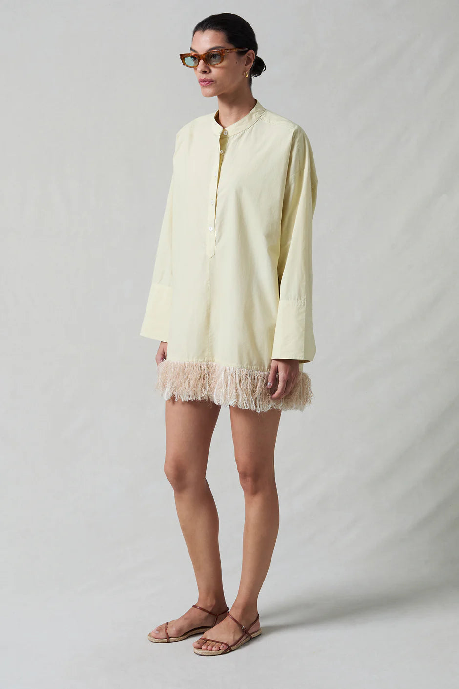 Feather Dress Translucent Green