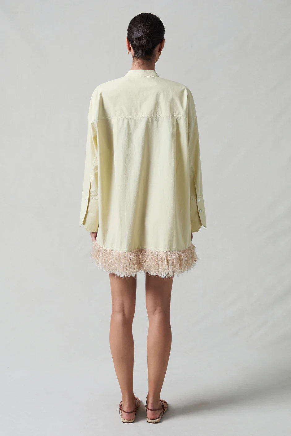 Feather Dress Translucent Green