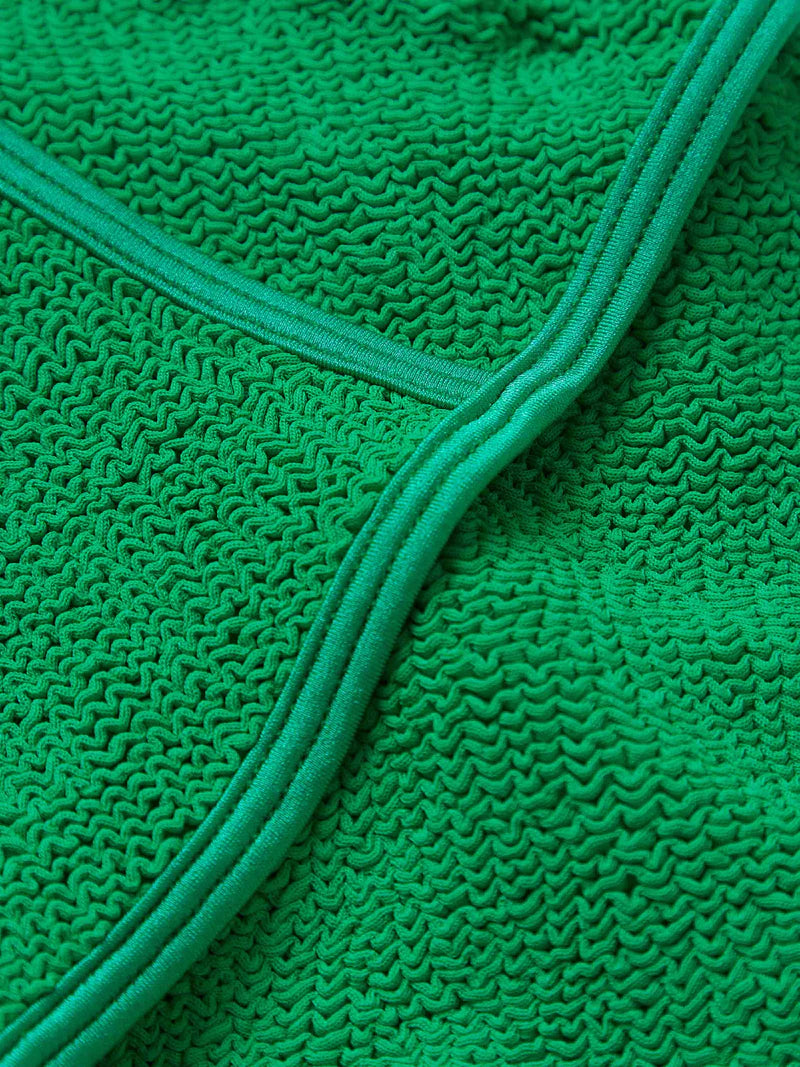 Pamela Seersucker One Piece Swimsuit Emerald