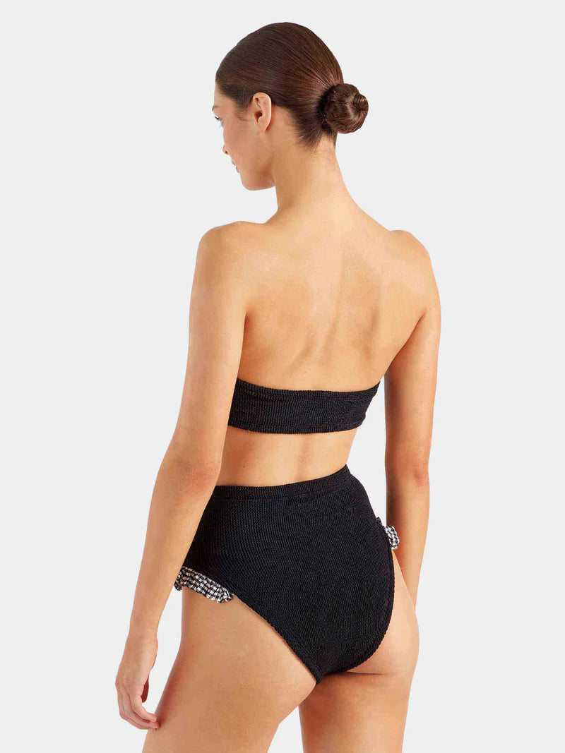 Peggy Seersucker Bikini Black Gingham