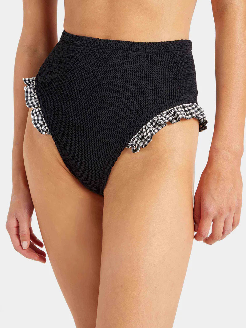 Peggy Seersucker Bikini Black Gingham