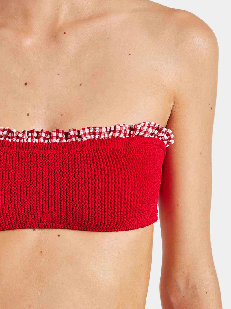 Peggy Seersucker Bikini Red Gingham