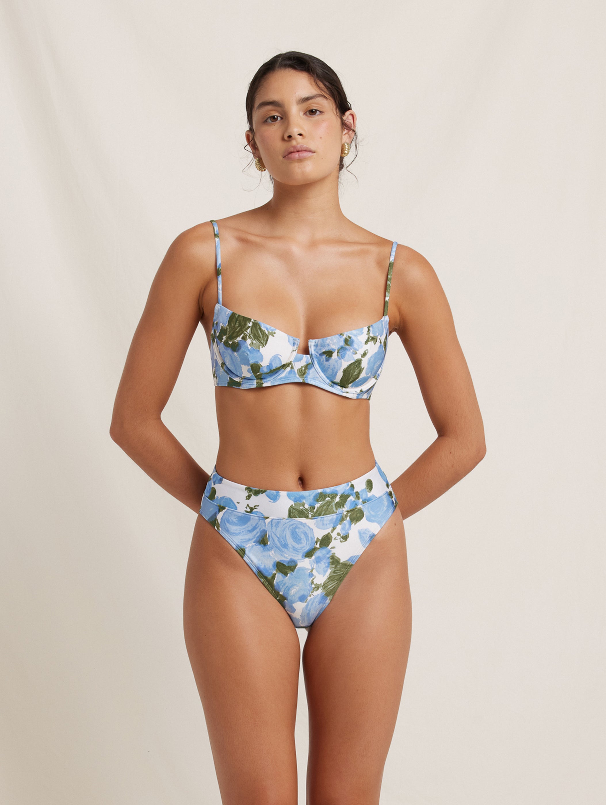 Mid High Cut Bikini Bottom