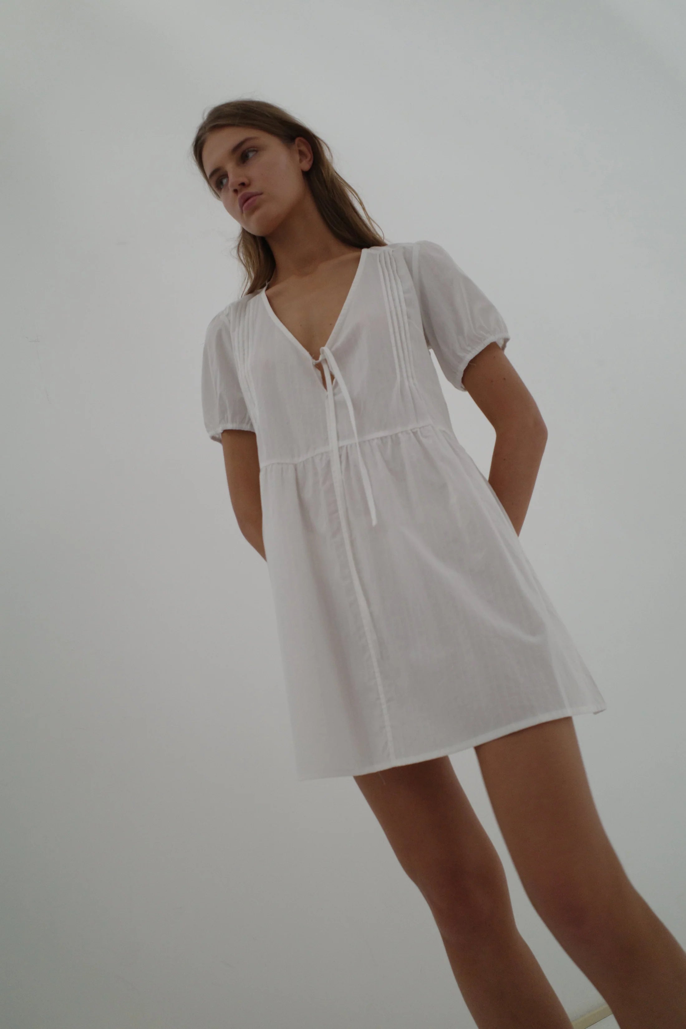 V Pleat Dress