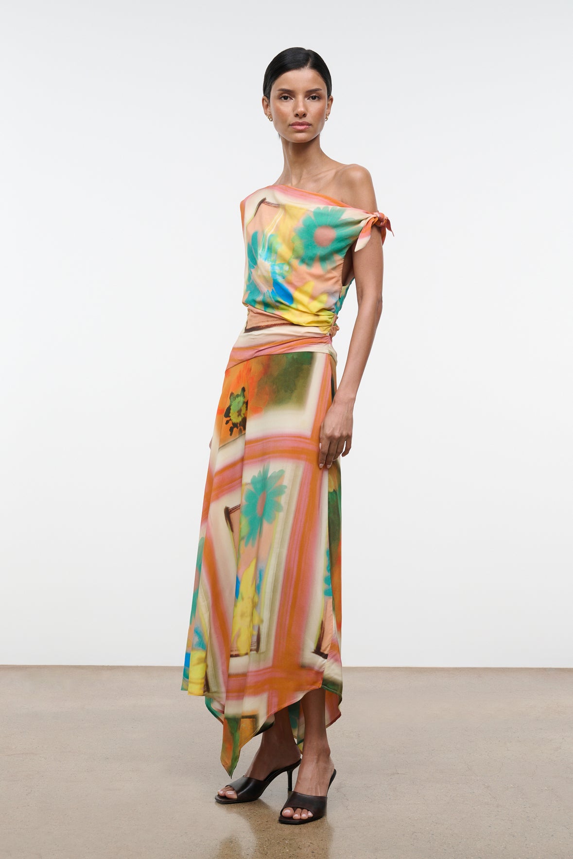 STAUD Women's Portia Off-The-Shoulder Maxi Dress - Superbloom Scarf