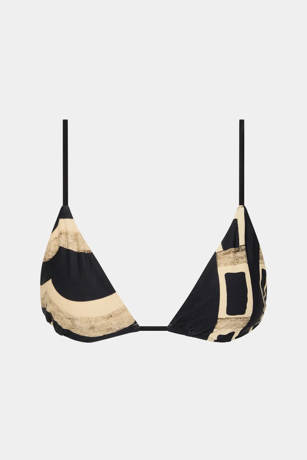 Sona String Triangle Bikini Top Geo Scape