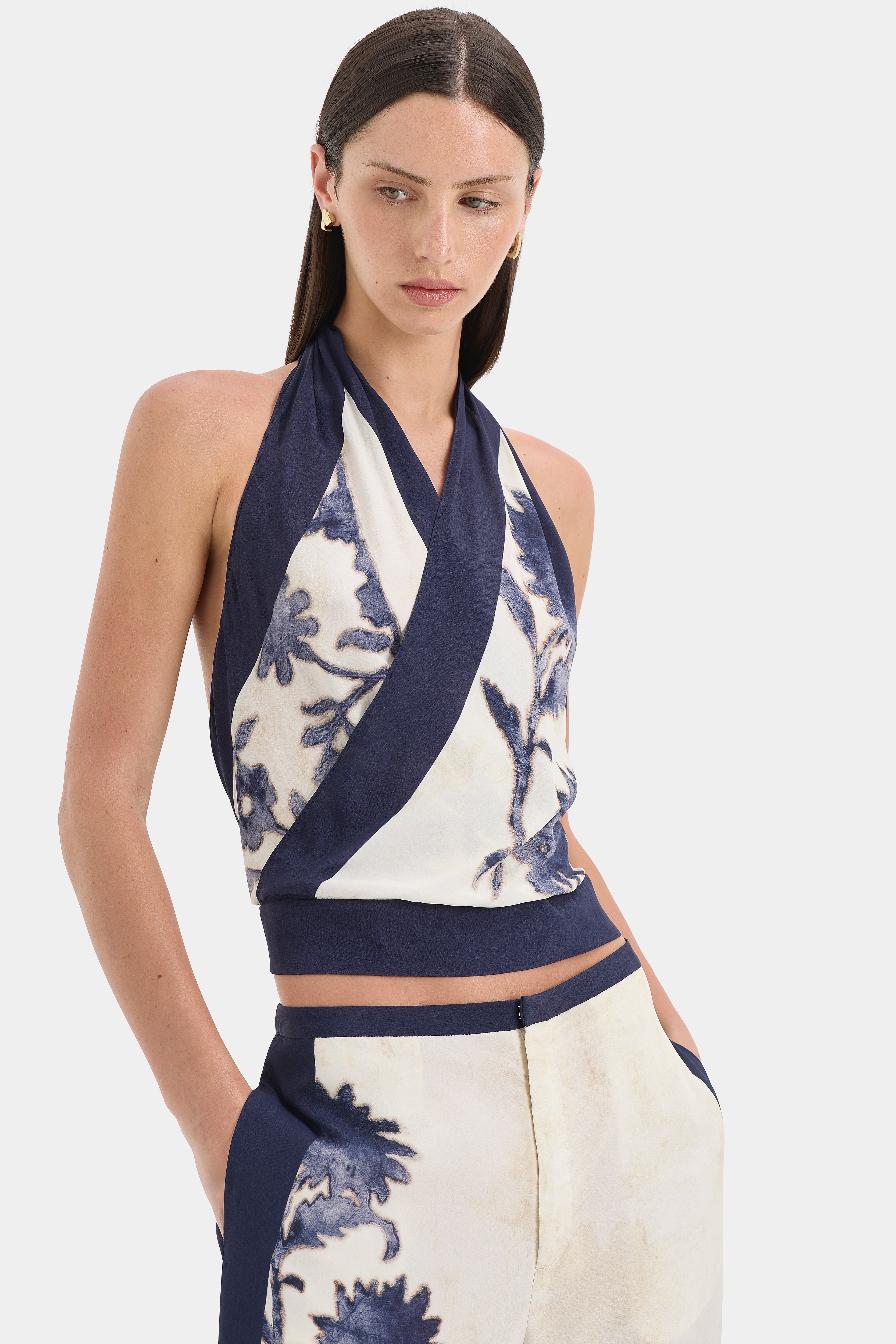 Phillipa Halter Scarf Top