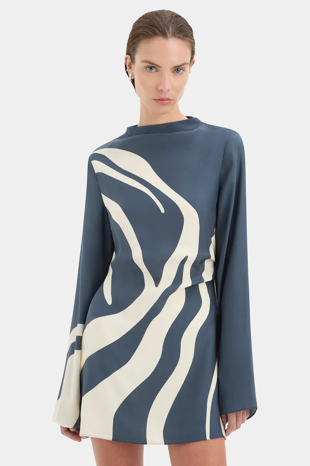 long sleeve mini dress in store Rohe Long Sleeve Mini Dress | Cherry | Dresses