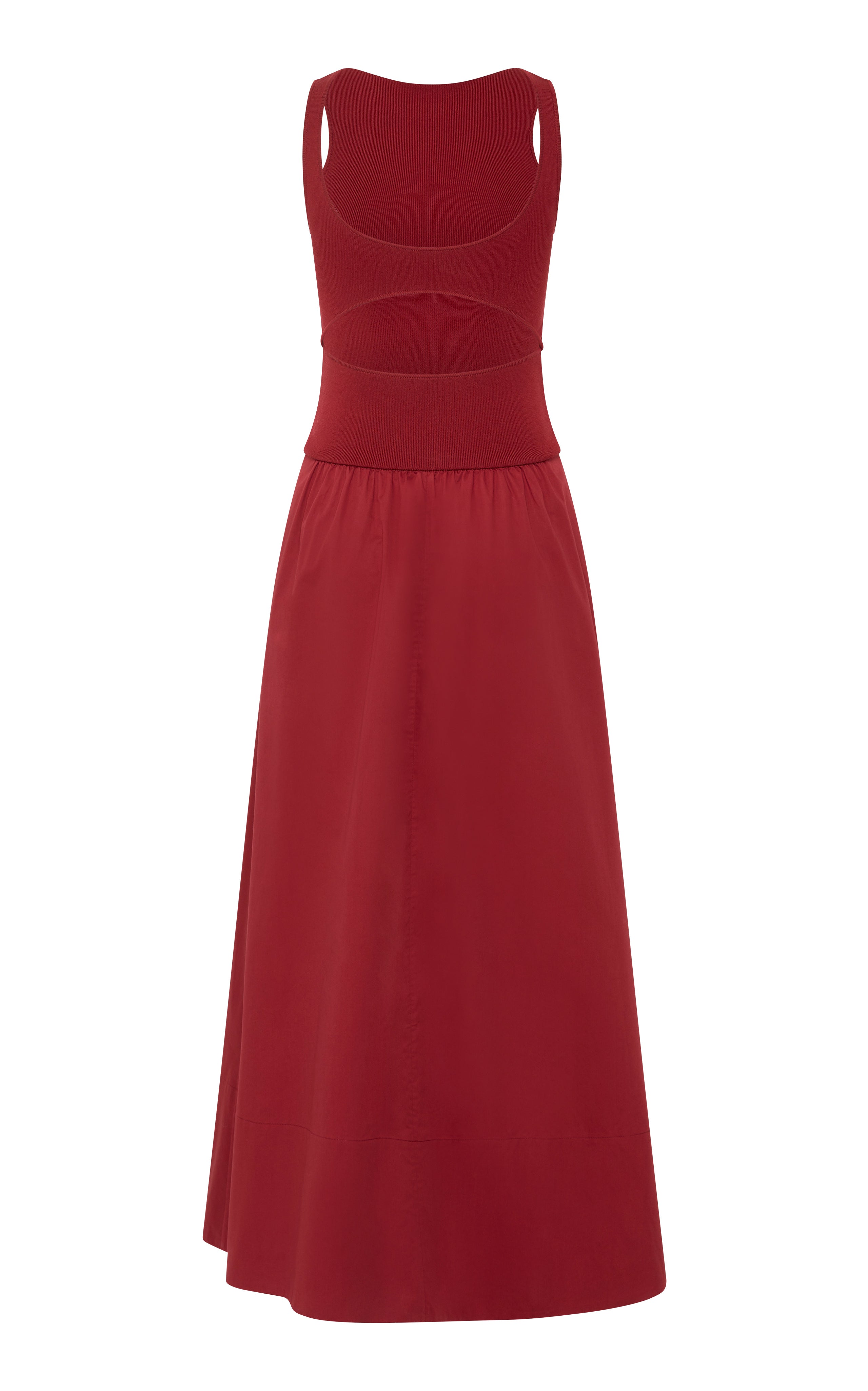 Bateau Cut Out Dress Berry
