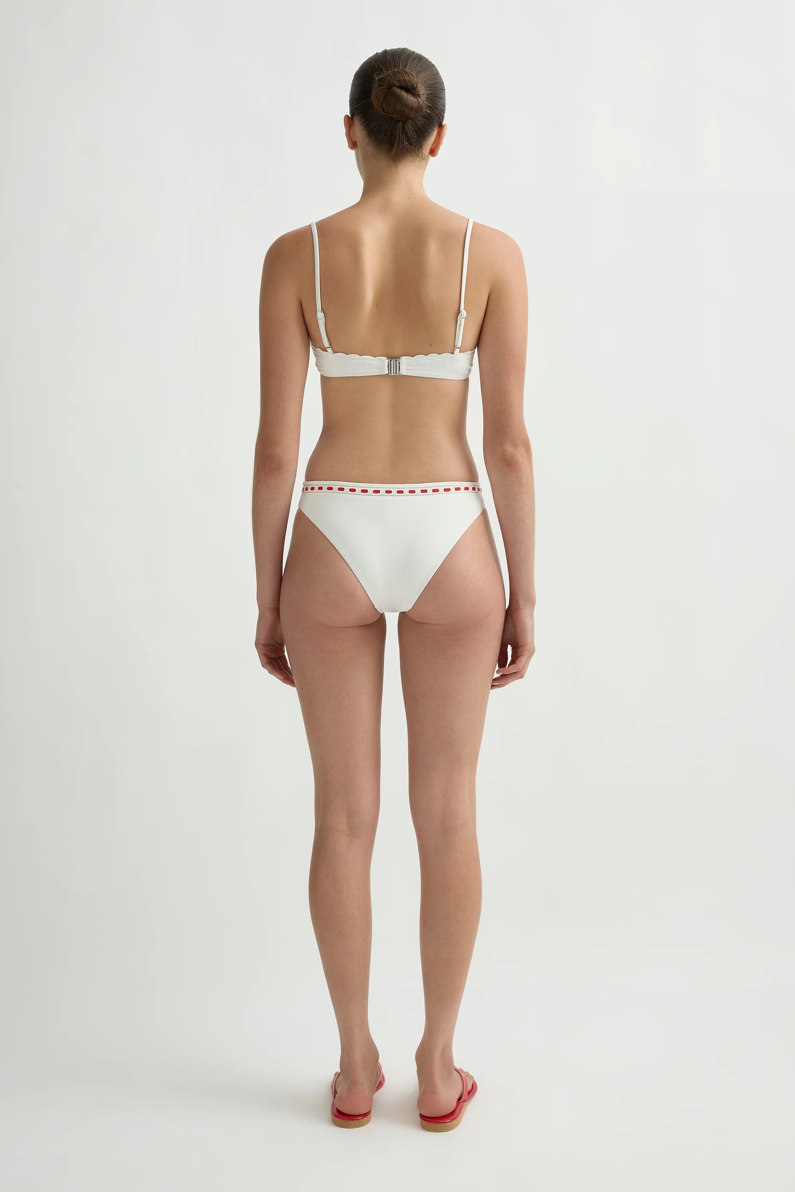 Pia Bikini Top Vintage Red White