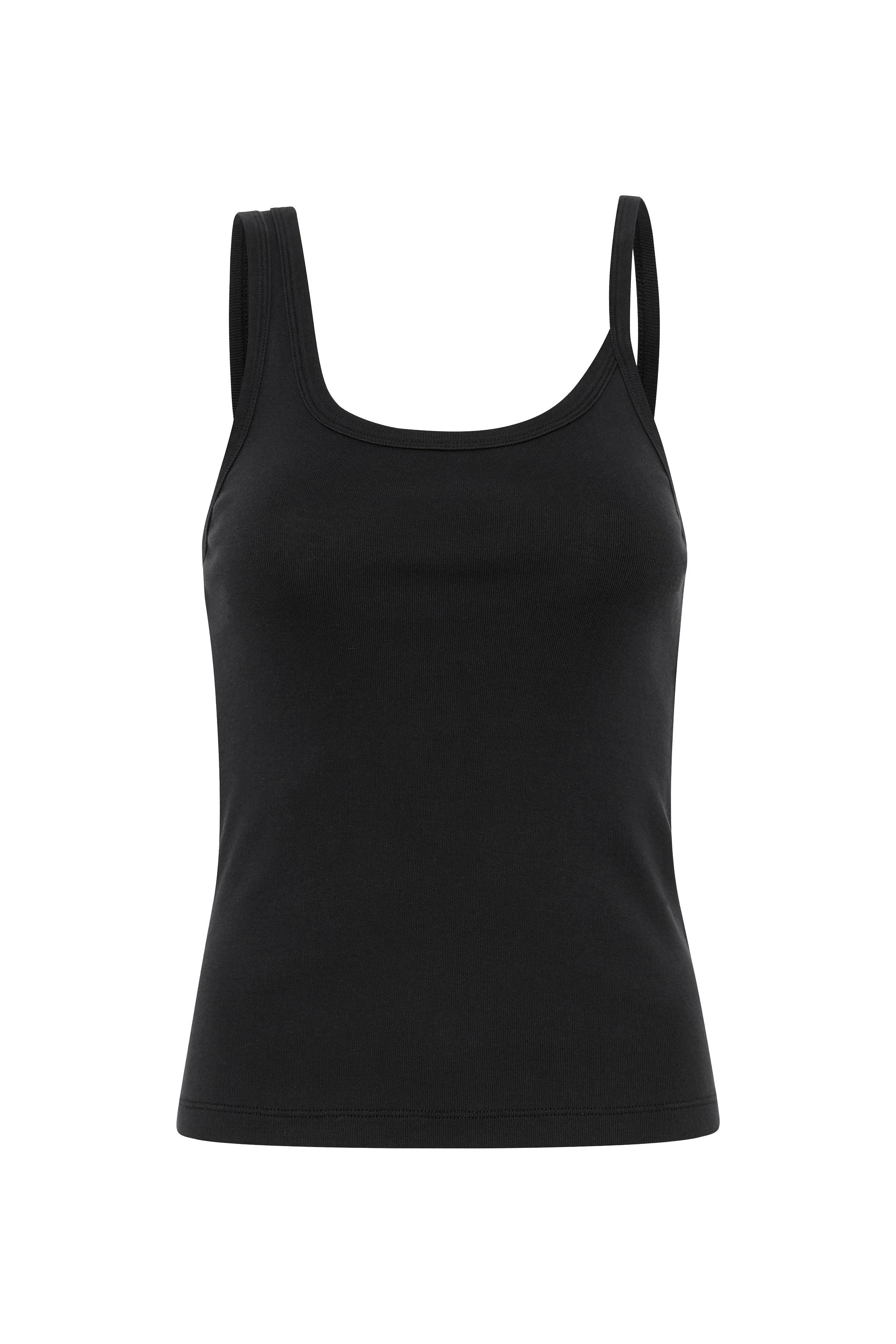 Organic Cotton Asymm Black Tank