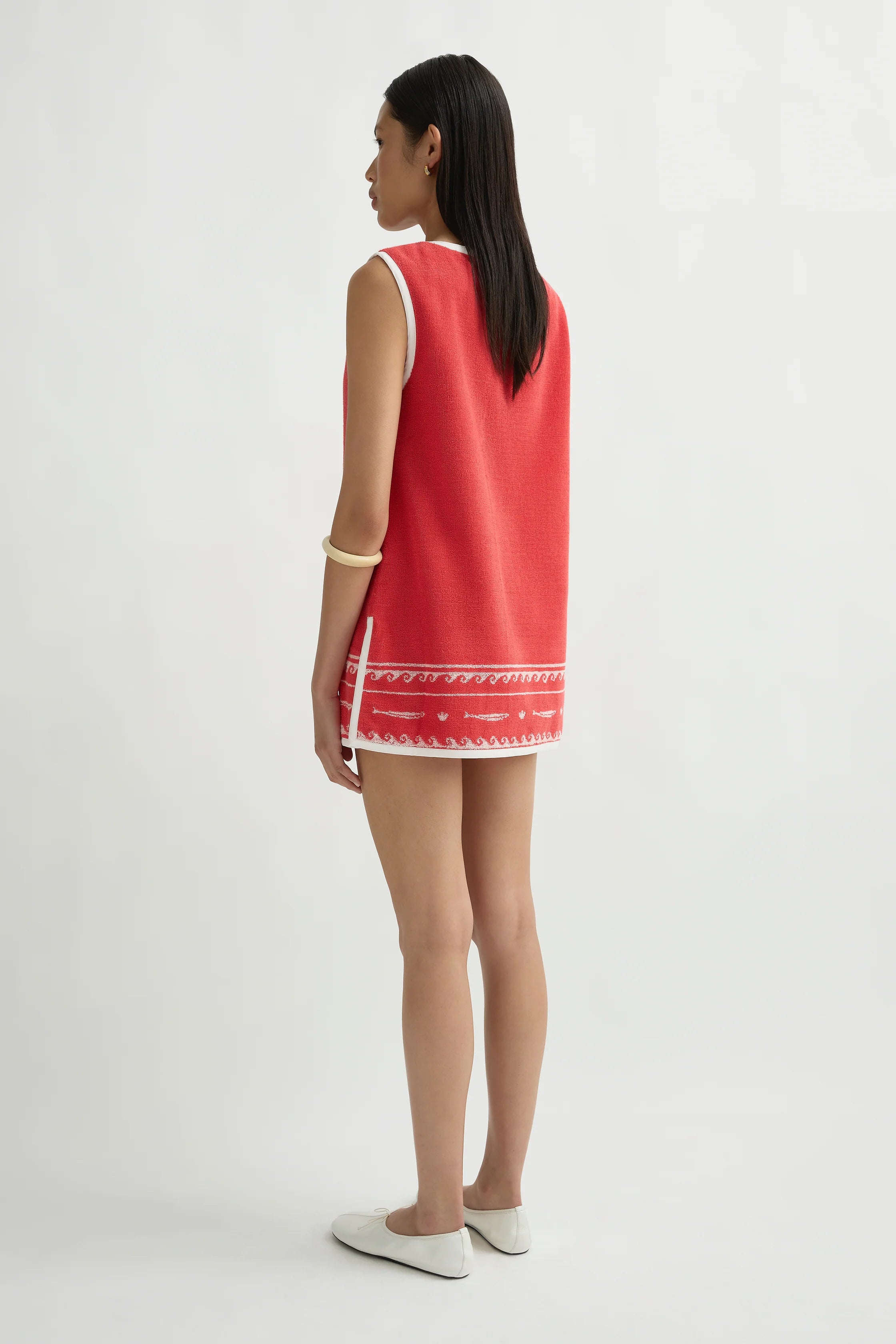Cody Tunic Red Ivory Fish