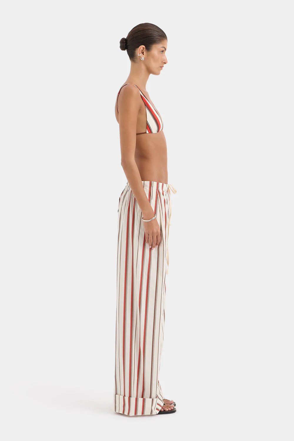 Alva Halter Triangle Bikini Top Laila Stripe
