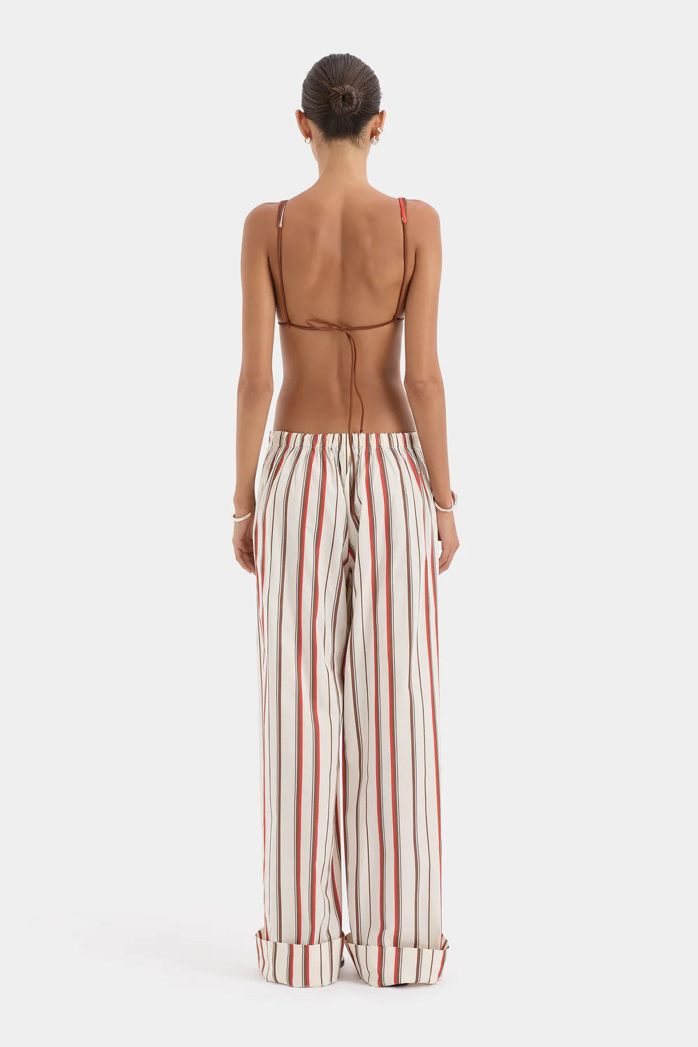 Alva Halter Triangle Bikini Top Laila Stripe