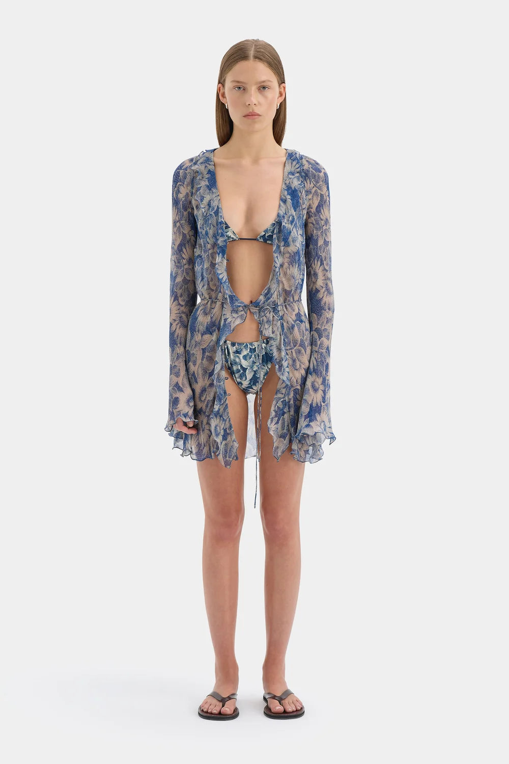 Lilia Ruffle Long Sleeve Mini Dress
