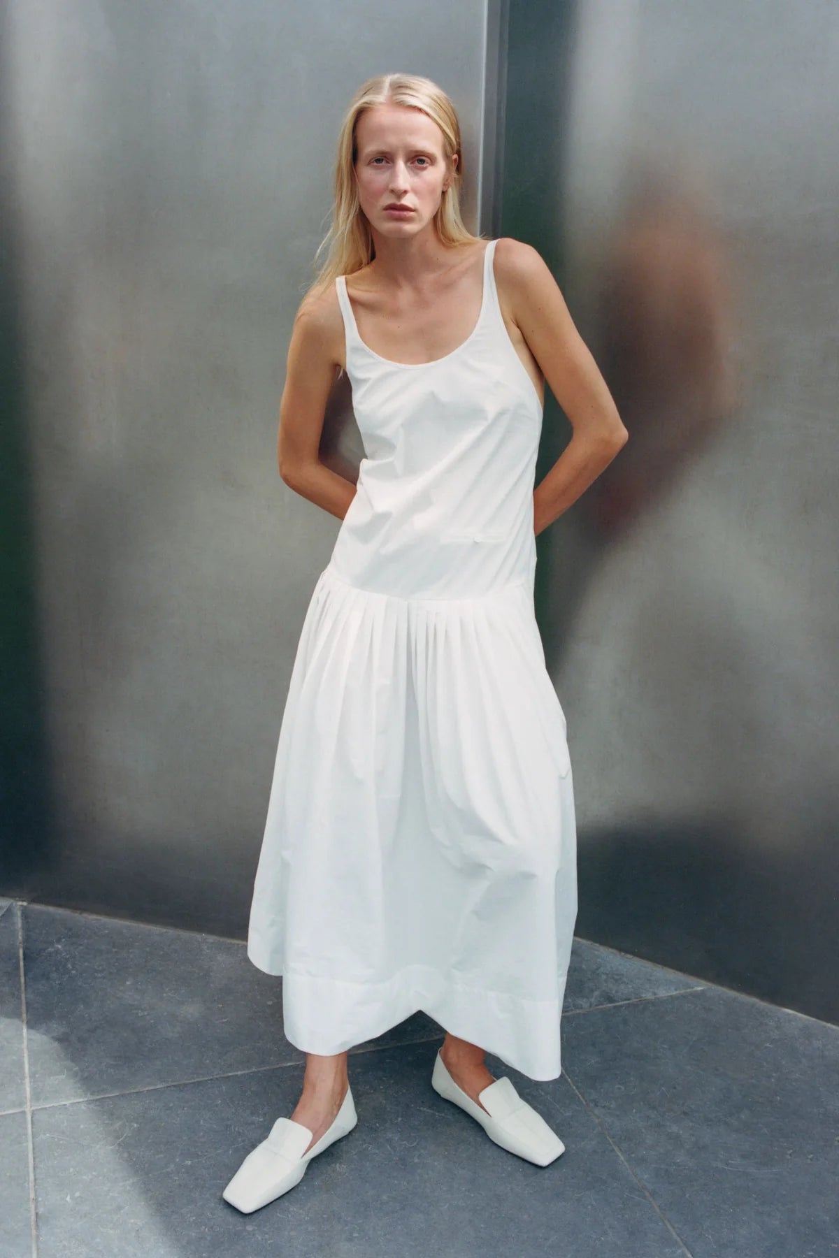 Relaxed Pleat Dress